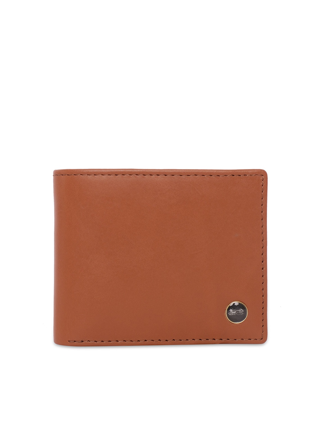 

Belwaba Men Tan Leather Two Fold Wallet