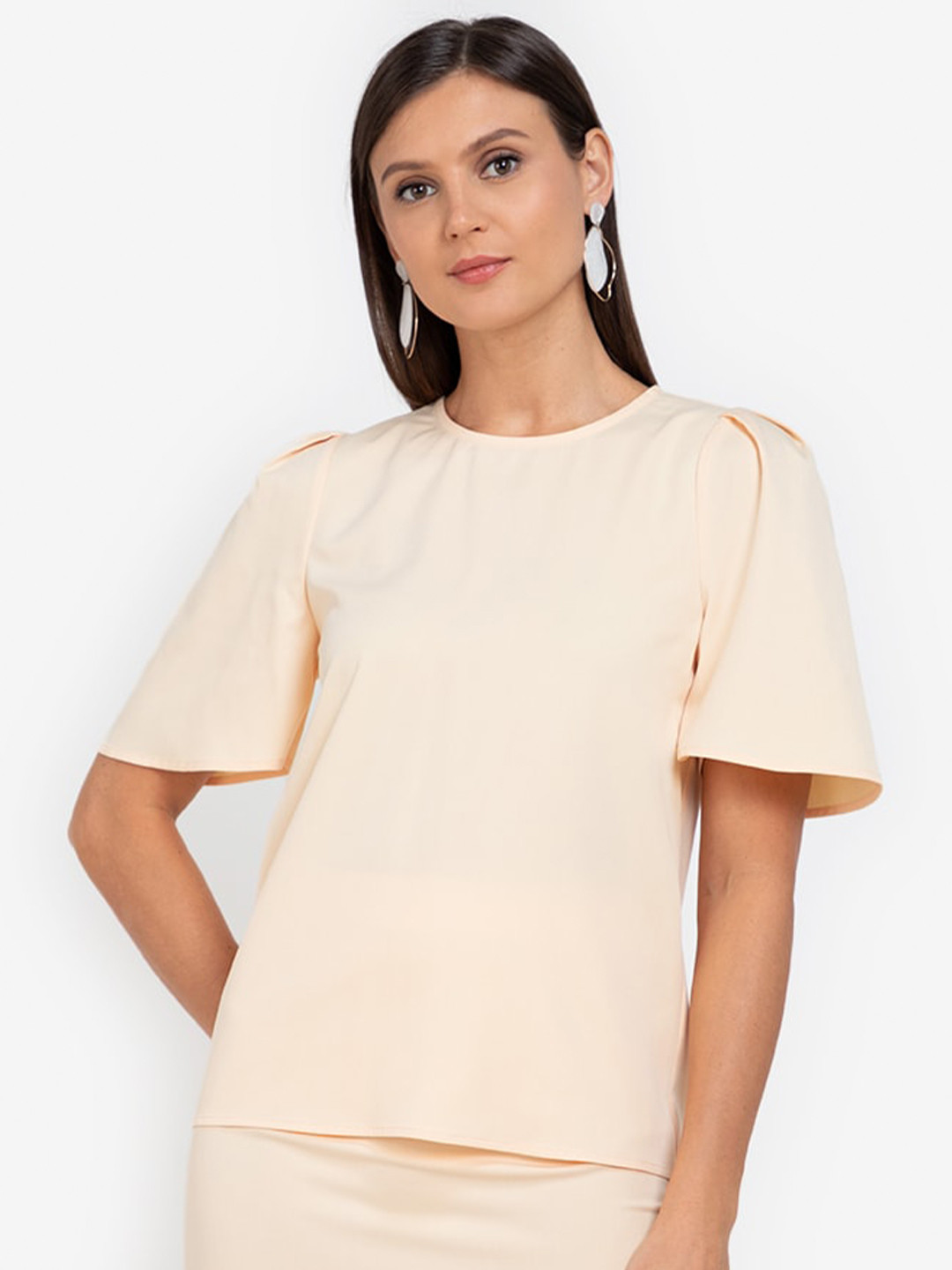 

ZALORA WORK Yellow Flared Sleeves Boxy Top