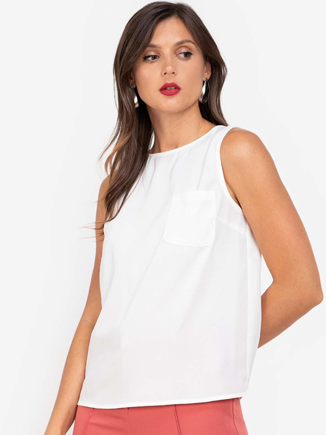 

ZALORA WORK White Sleeveless Top