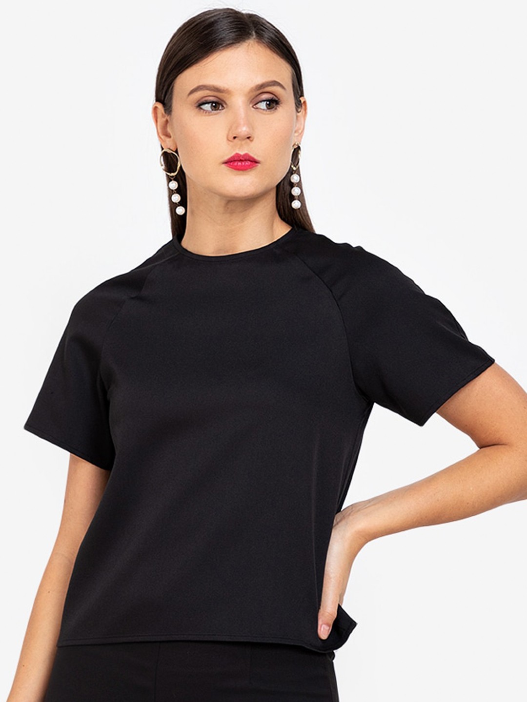 

ZALORA WORK Women Black Solid Top