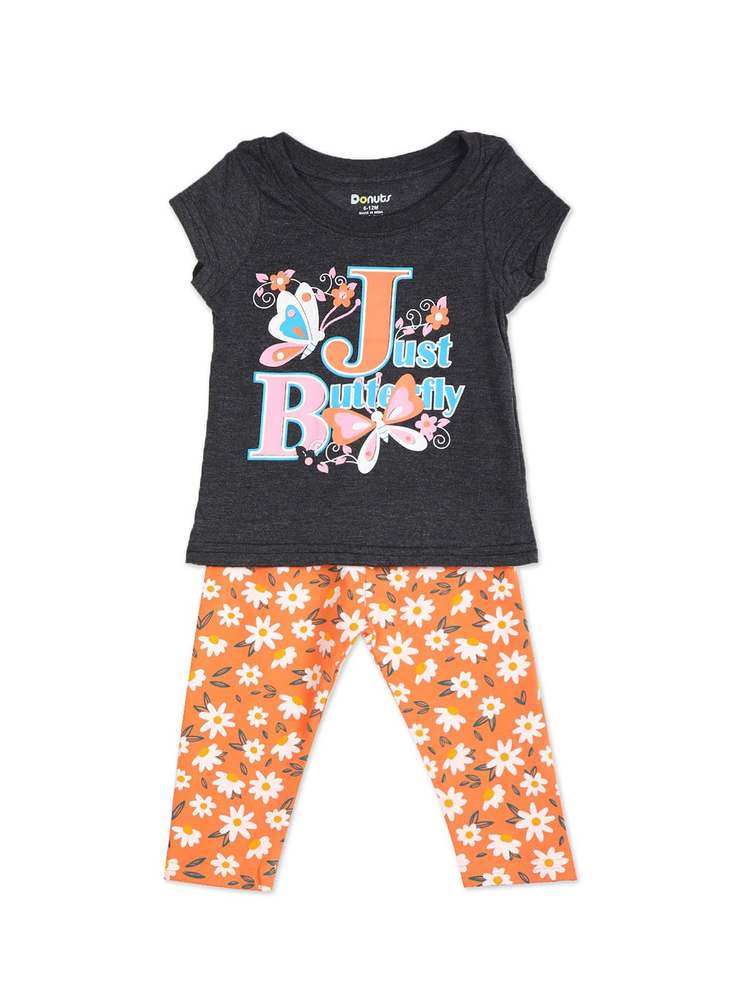 

Donuts Girls Assorted Printed T-shirt with Trousers