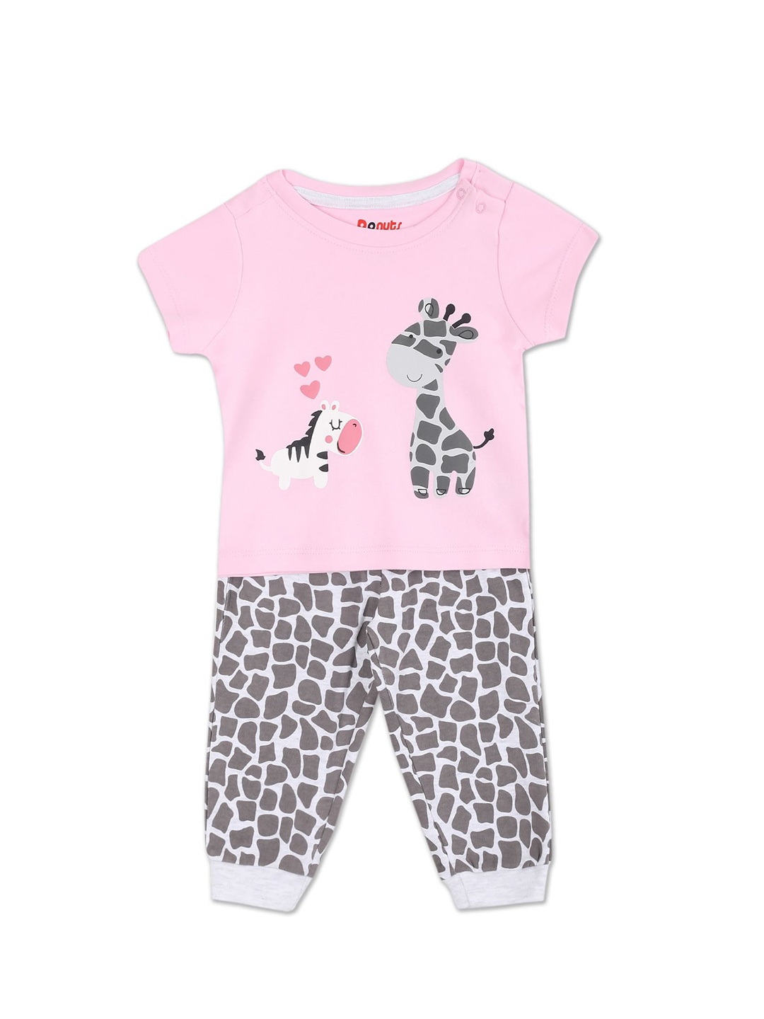 

Donuts Girls Assorted Printed T-shirt with Joggers