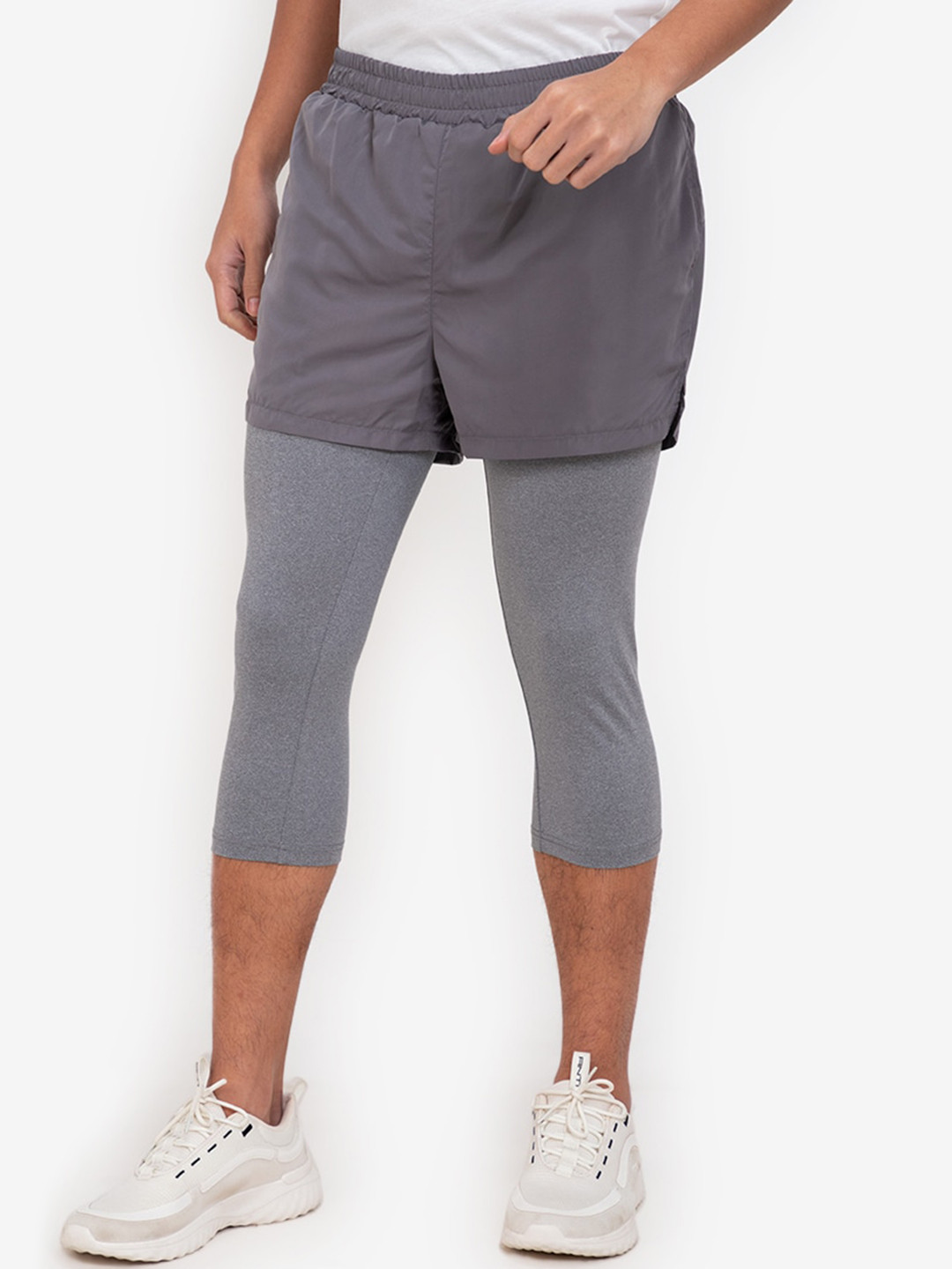 

ZALORA ACTIVE Men Grey Outdoor Sports Shorts