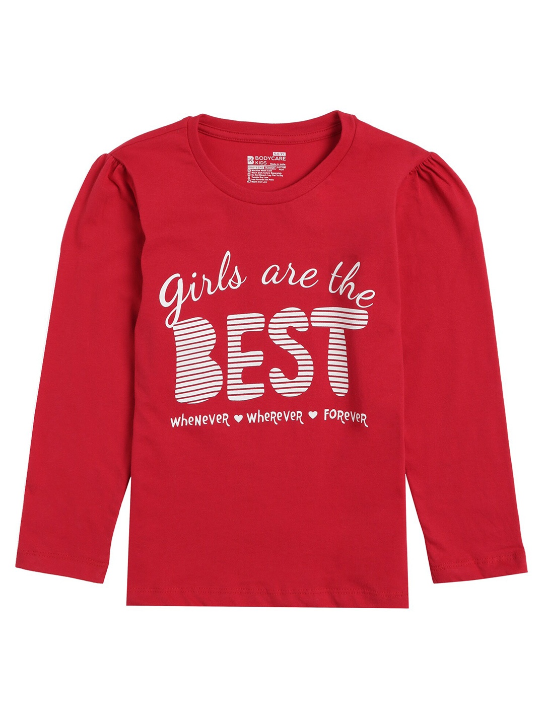 

PROTEENS Girls Red Typography Printed T-shirt