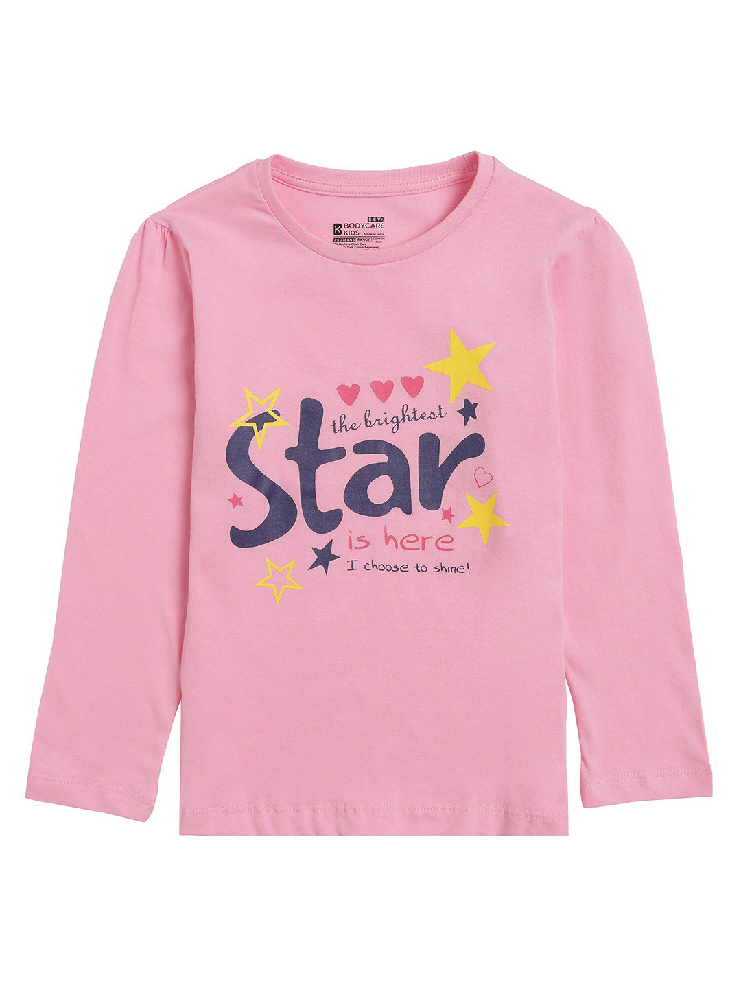 

PROTEENS Girls Pink Typography Printed T-shirt