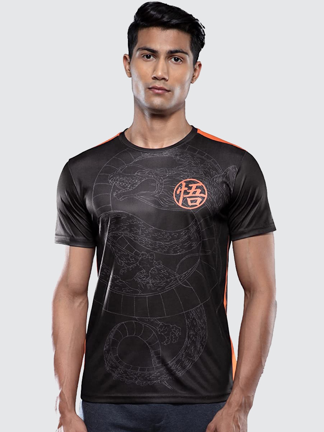 

The Souled Store Men Black Printed Cotton T-shirt