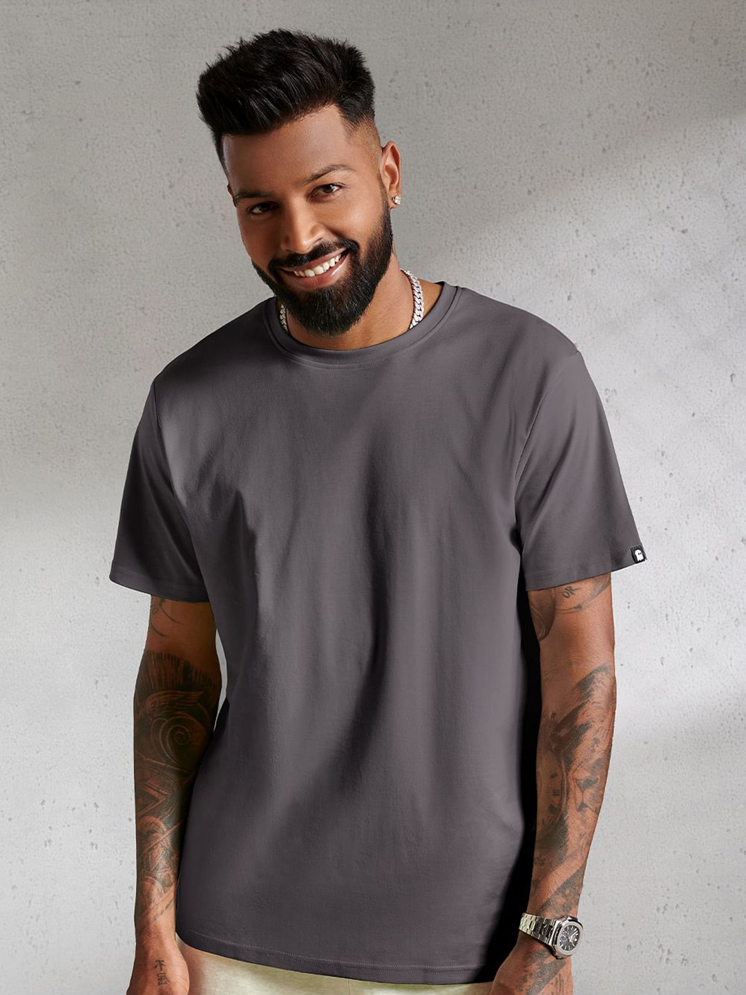 

The Souled Store Men Grey T-shirt