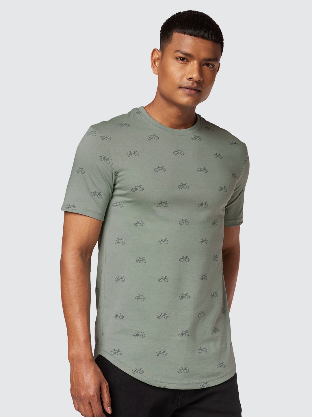 

The Souled Store Men Grey Printed T-shirt