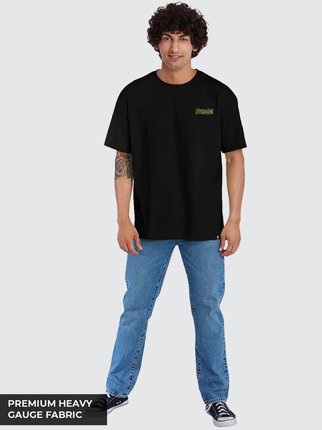 

The Souled Store Scooby Doo Printed Oversized T-Shirt, Black