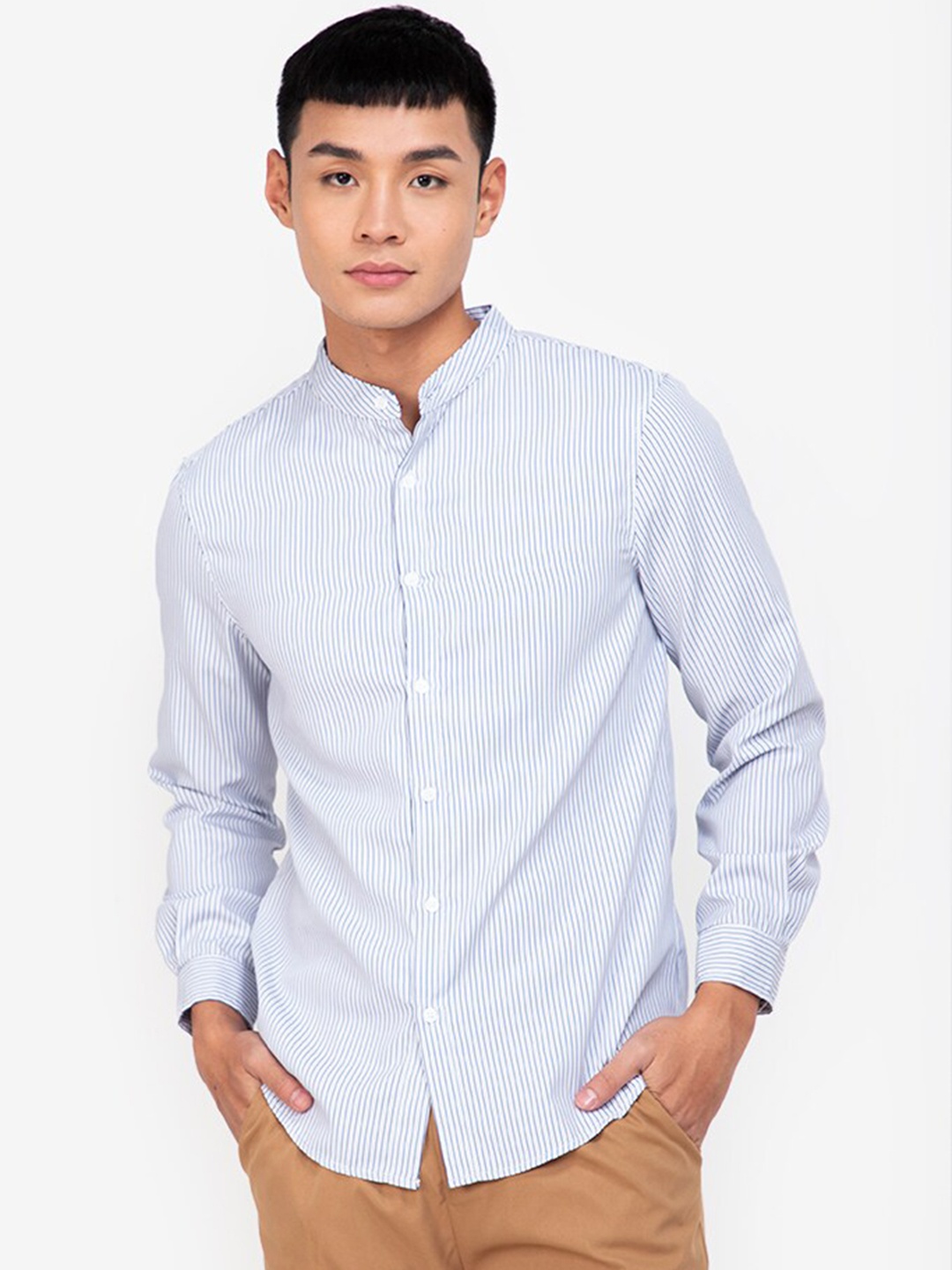 

ZALORA BASICS Men Multicoloured Striped Casual Shirt, Multi