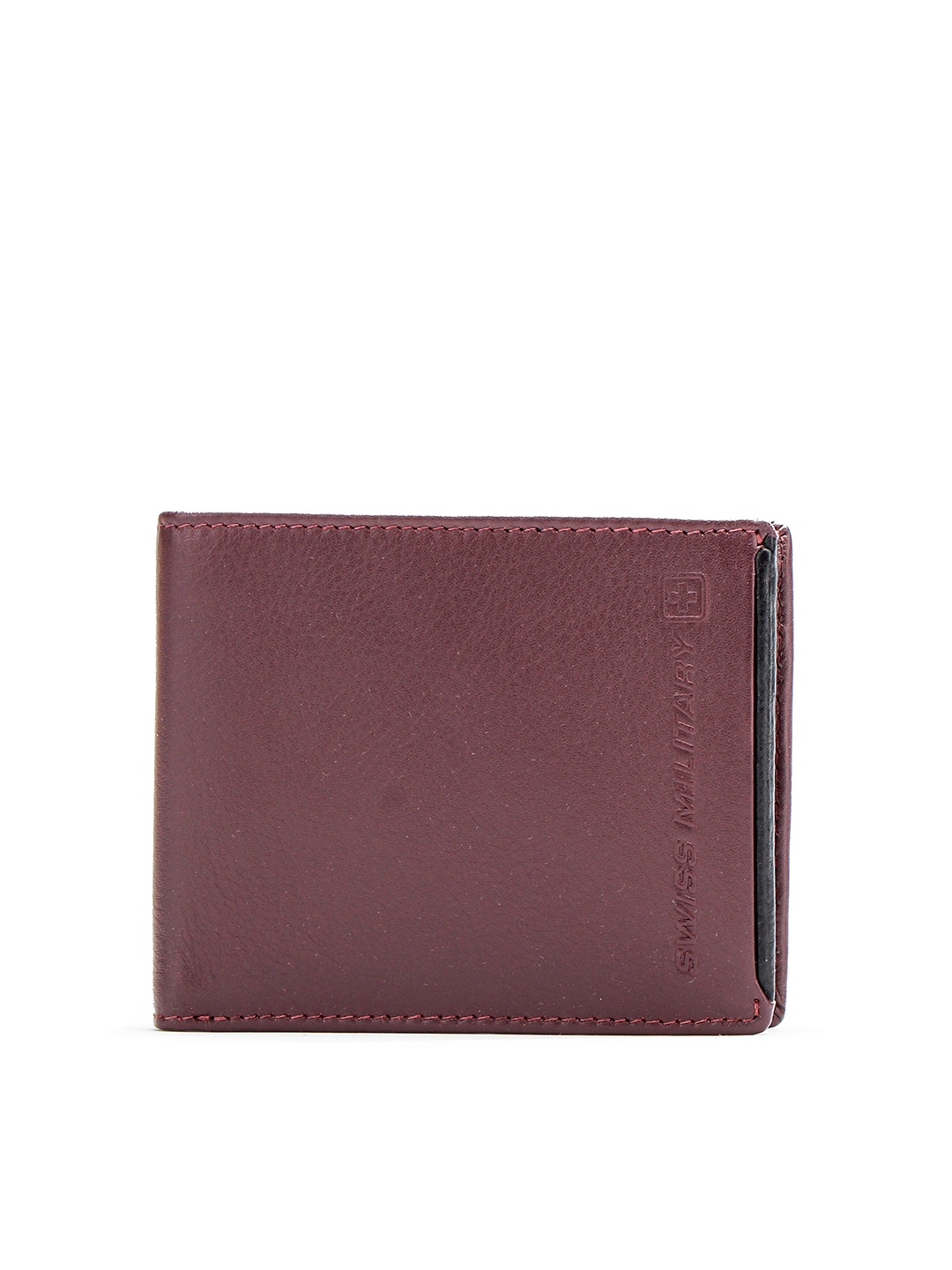 

SWISS MILITARY Unisex Burgundy Leather Two Fold Wallet