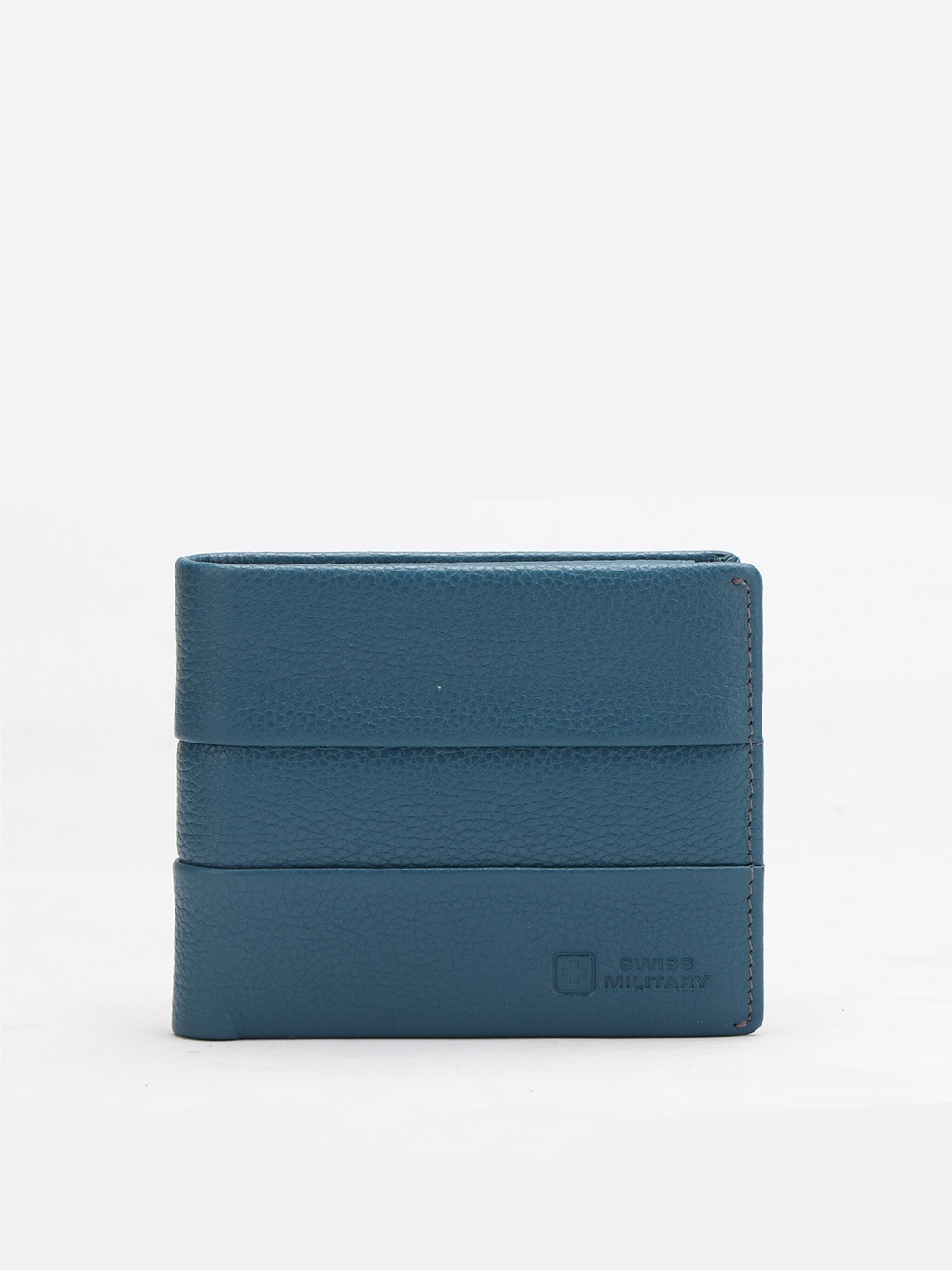 

SWISS MILITARY Blue Leather Two Fold Wallet