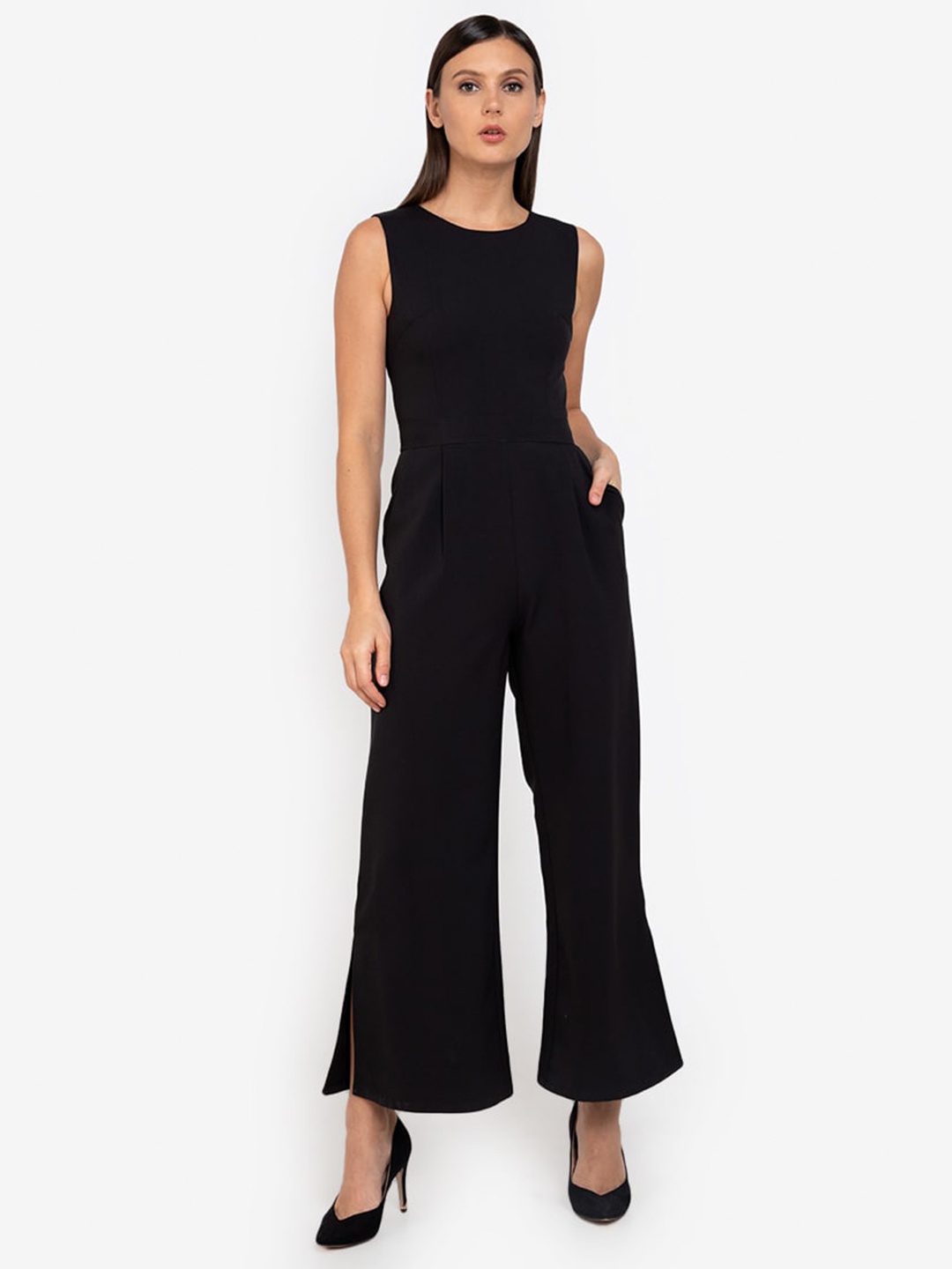 

ZALORA WORK Black Basic Jumpsuit