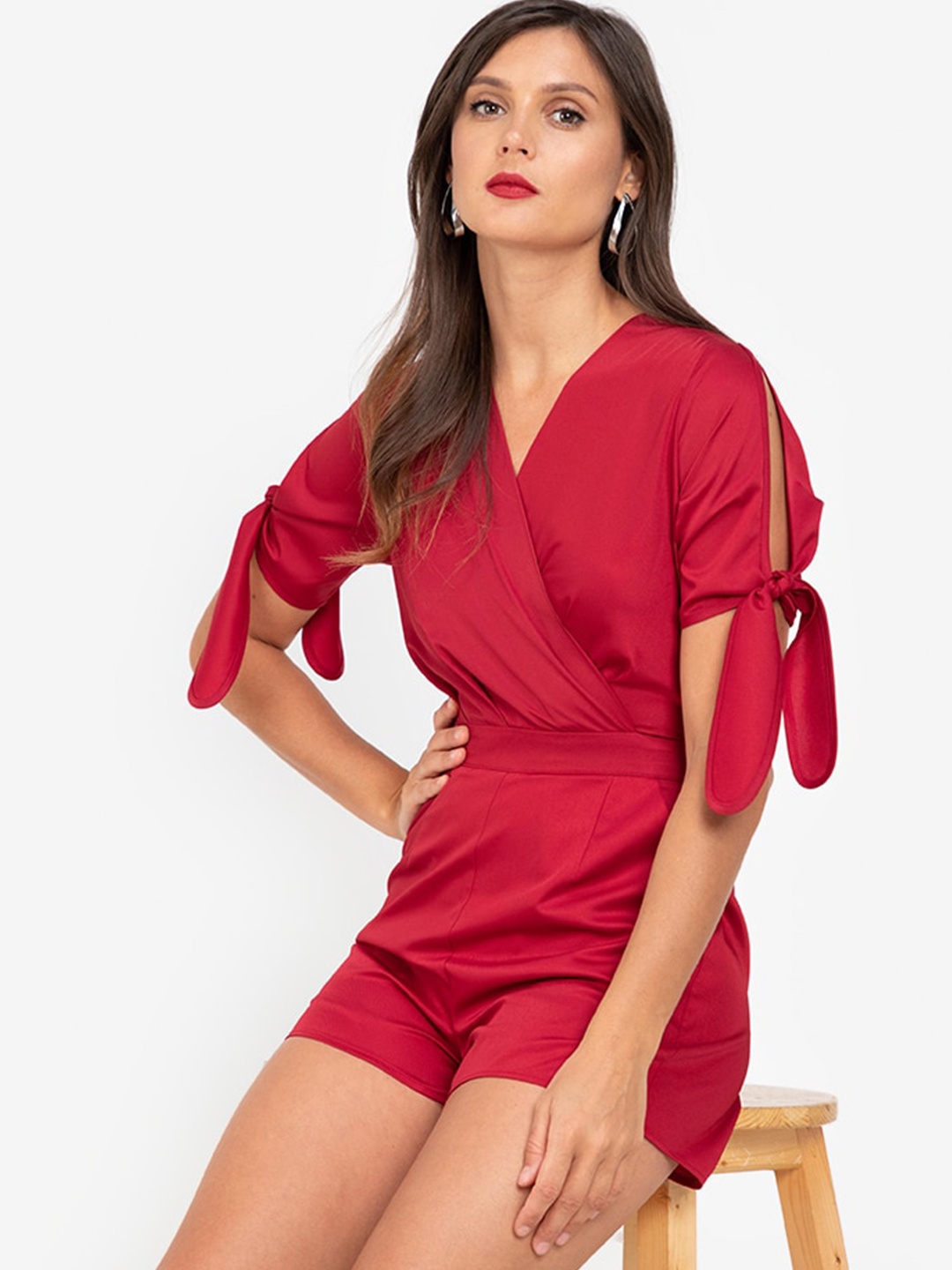 

ZALORA WORK Women Red Solid Jumpsuit