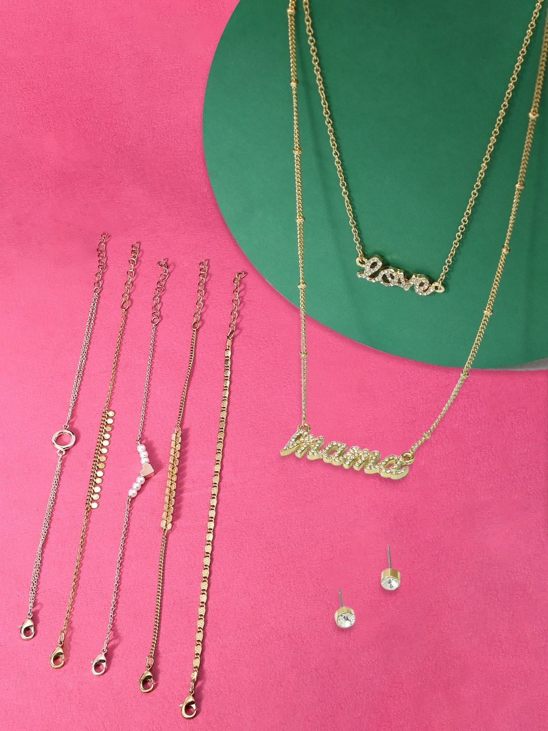 

AMI Gold-Plated Layered Jewellery Set