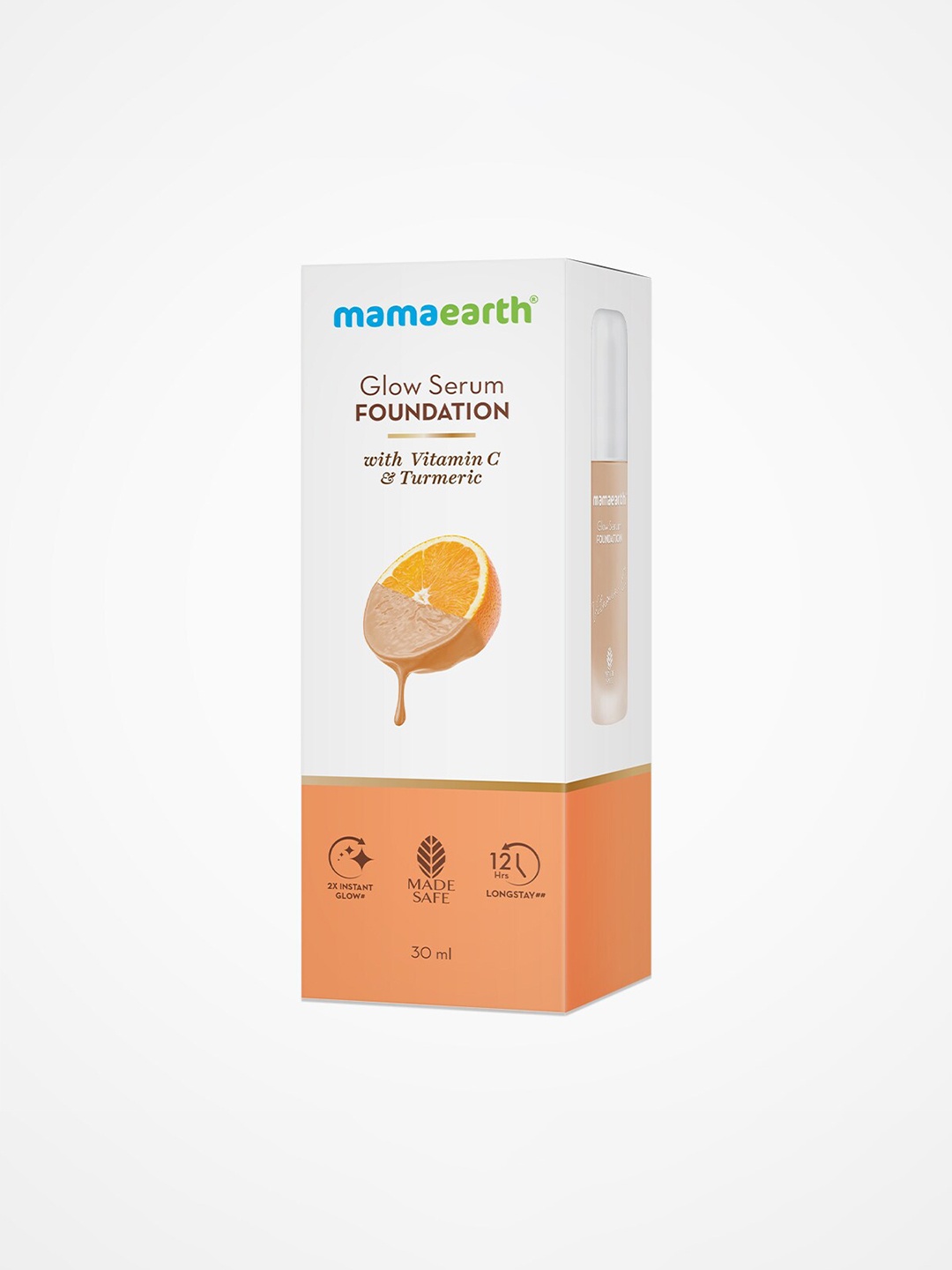 

Mamaearth Glow Serum Foundation with Vitamin C & Turmeric 30 ml - Crme Glow 02, Beige