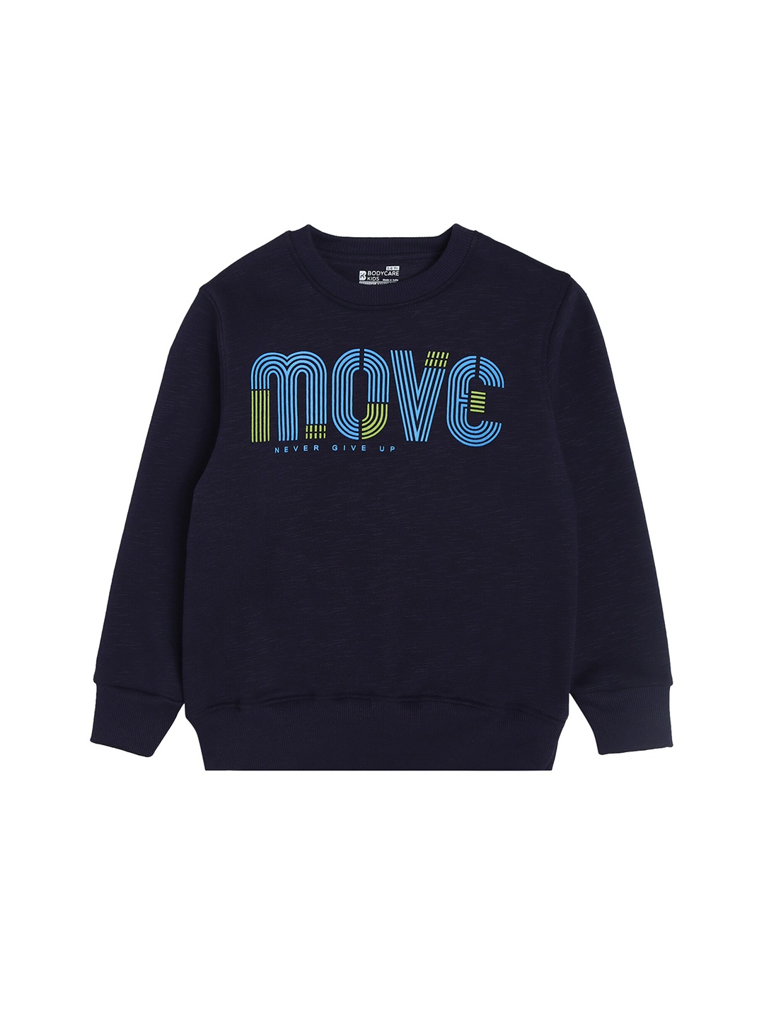 

PROTEENS Boys Navy Blue Graphic Printed Cotton Sweatshirt