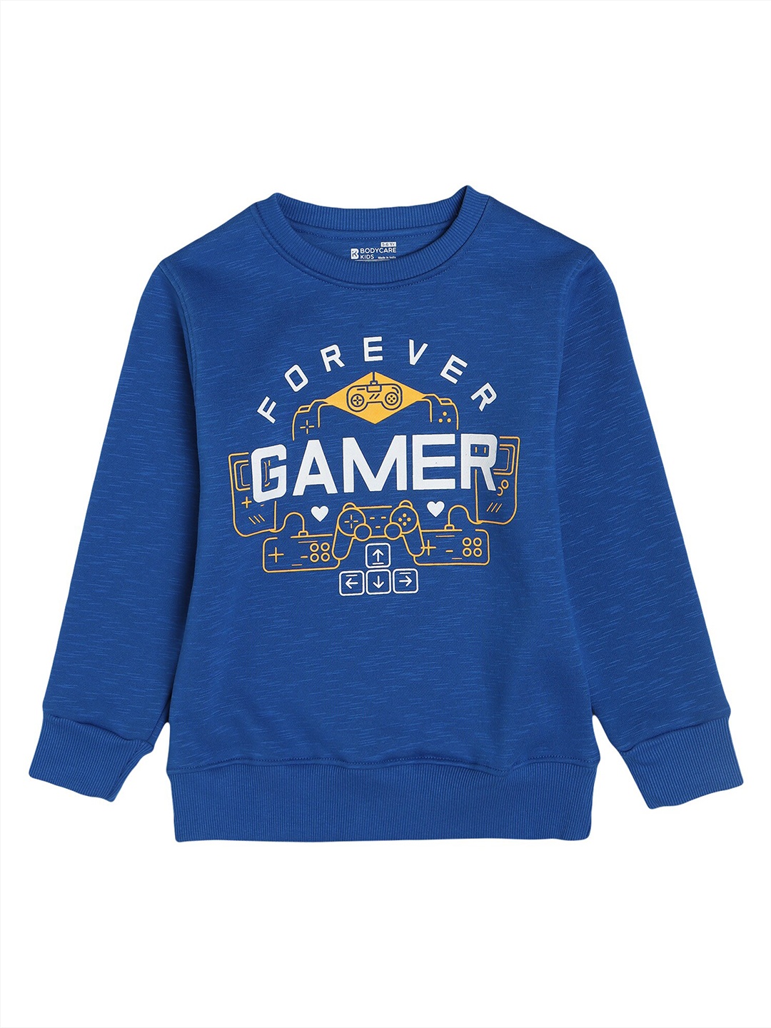 

PROTEENS Boys Blue & White Printed Cotton Sweatshirt