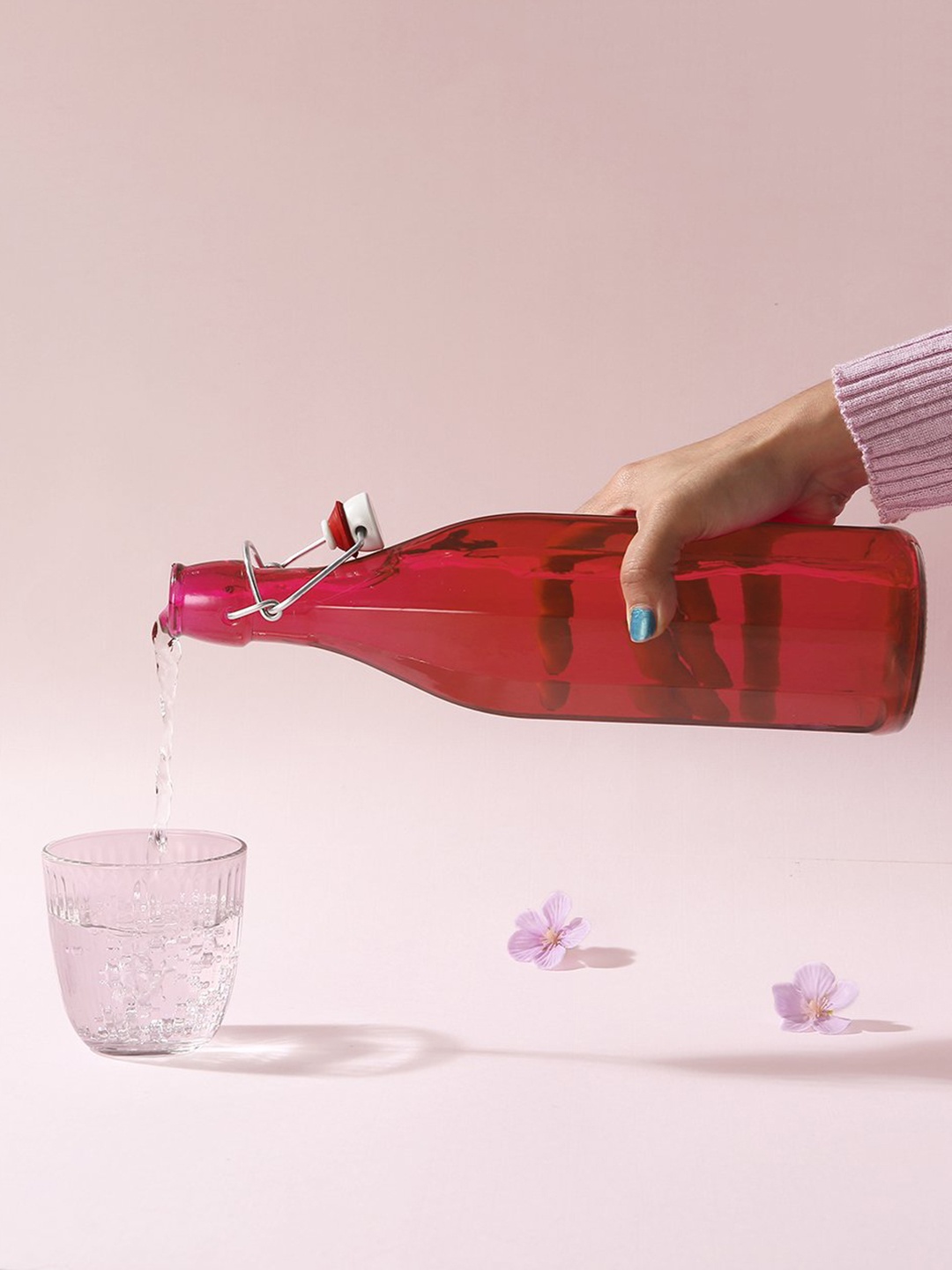 

Wonderchef Pink Bormioli Water Bottle, 1000ml
