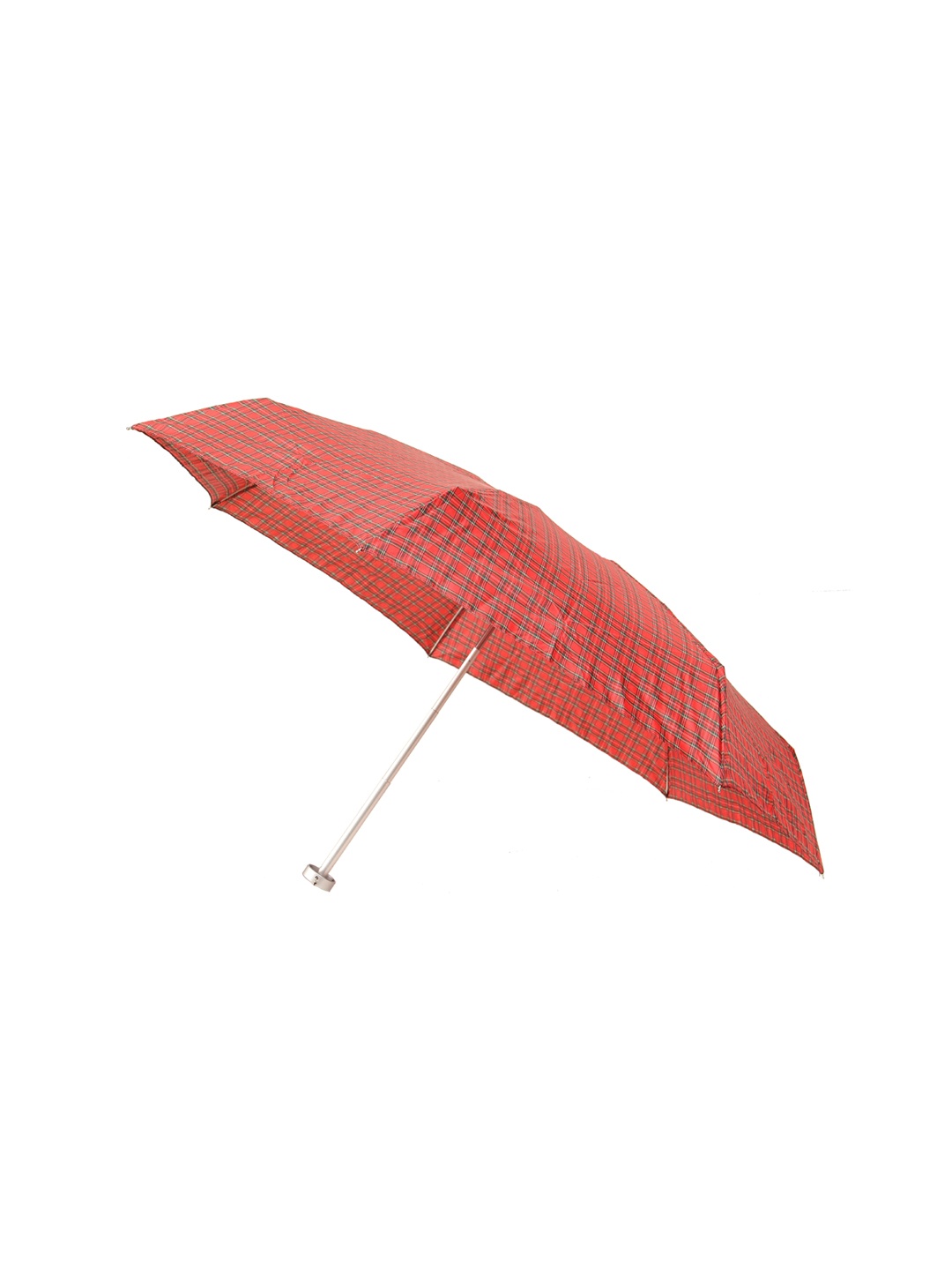 

Calvadoss Women Red Checked 5-Fold Umbrella