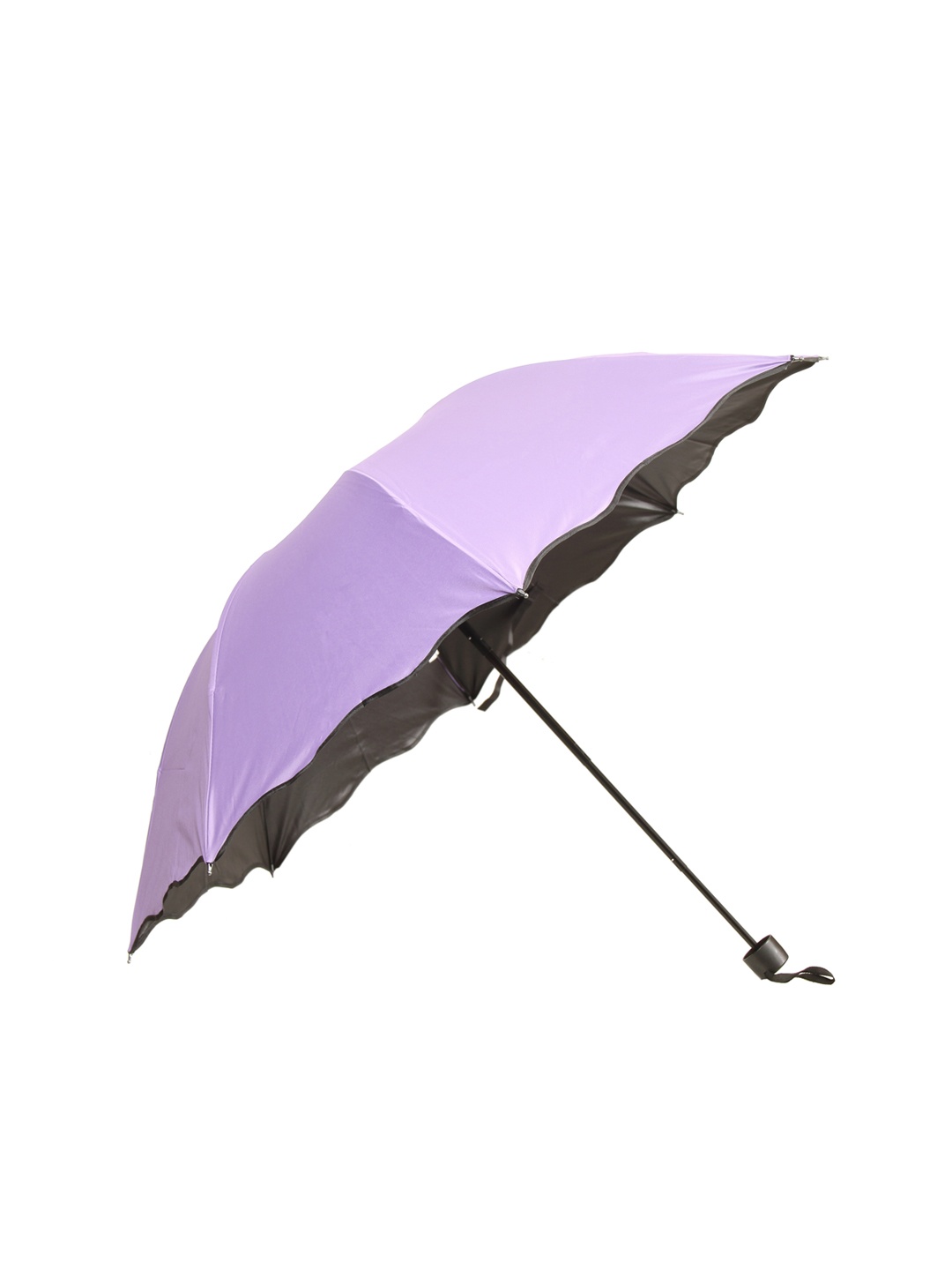 

Calvadoss Women Lavender-Coloured Solid 3-Fold Umbrella