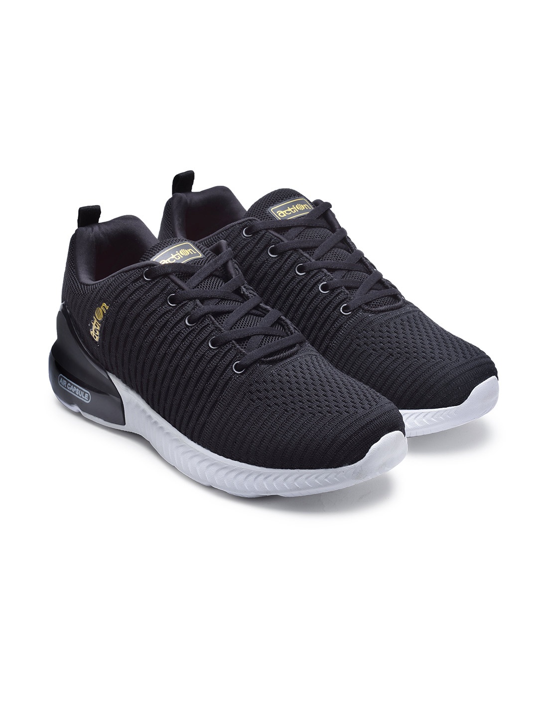 

Action Men Black Mesh Running Non-Marking Sports Shoes