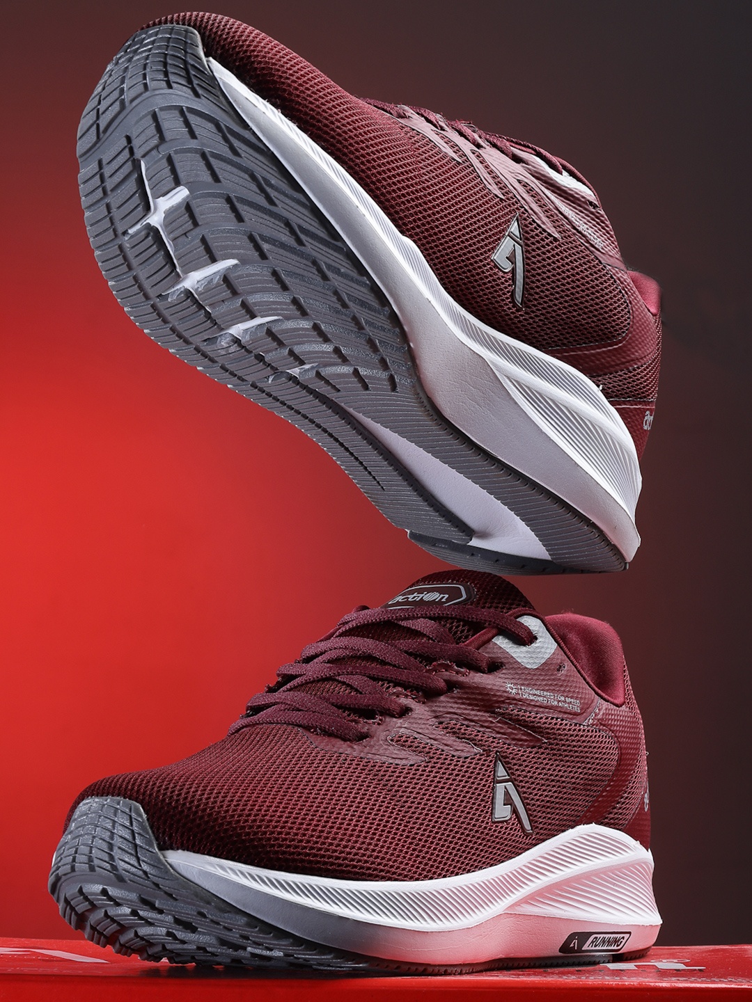 

Action Men Maroon Mesh Running Non-Marking Shoes