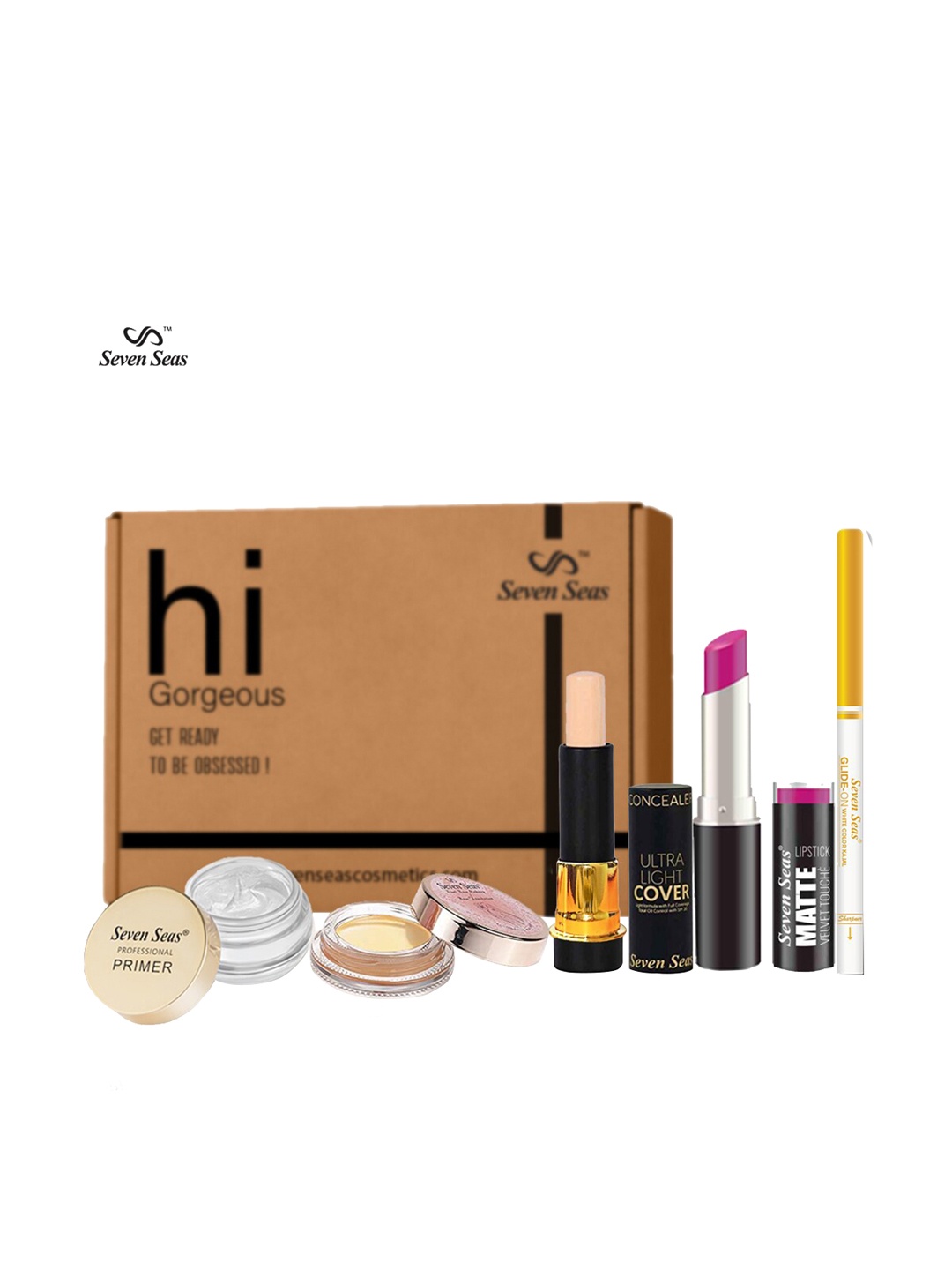 

Seven Seas Professional Face Makeup Set for Dusky Skin Tone, Multi