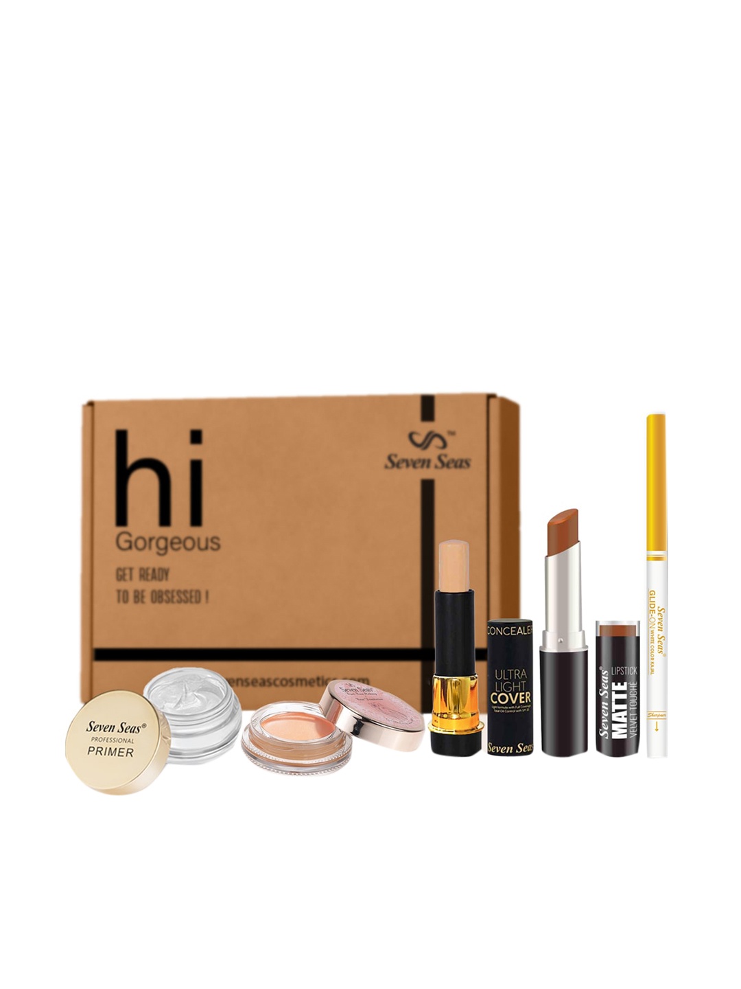 

Seven Seas Professional Face Makeup Set for Dark Skin Tone, Multi