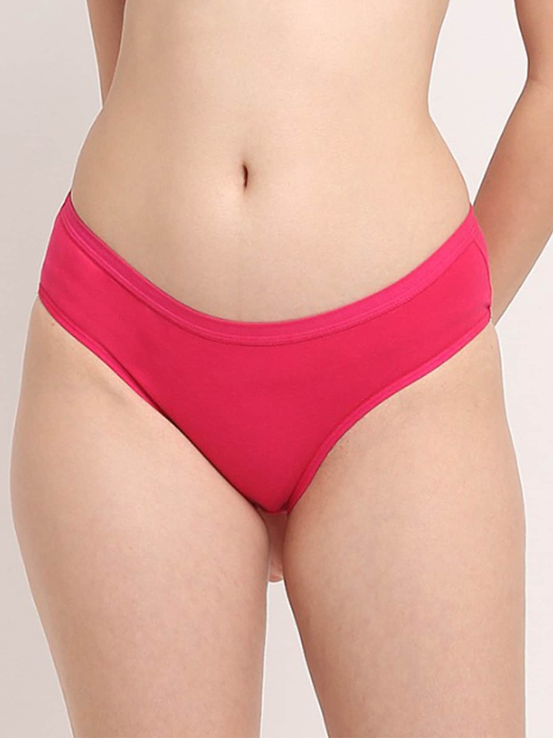

Friskers Women Pink Solid Cotton Hipster