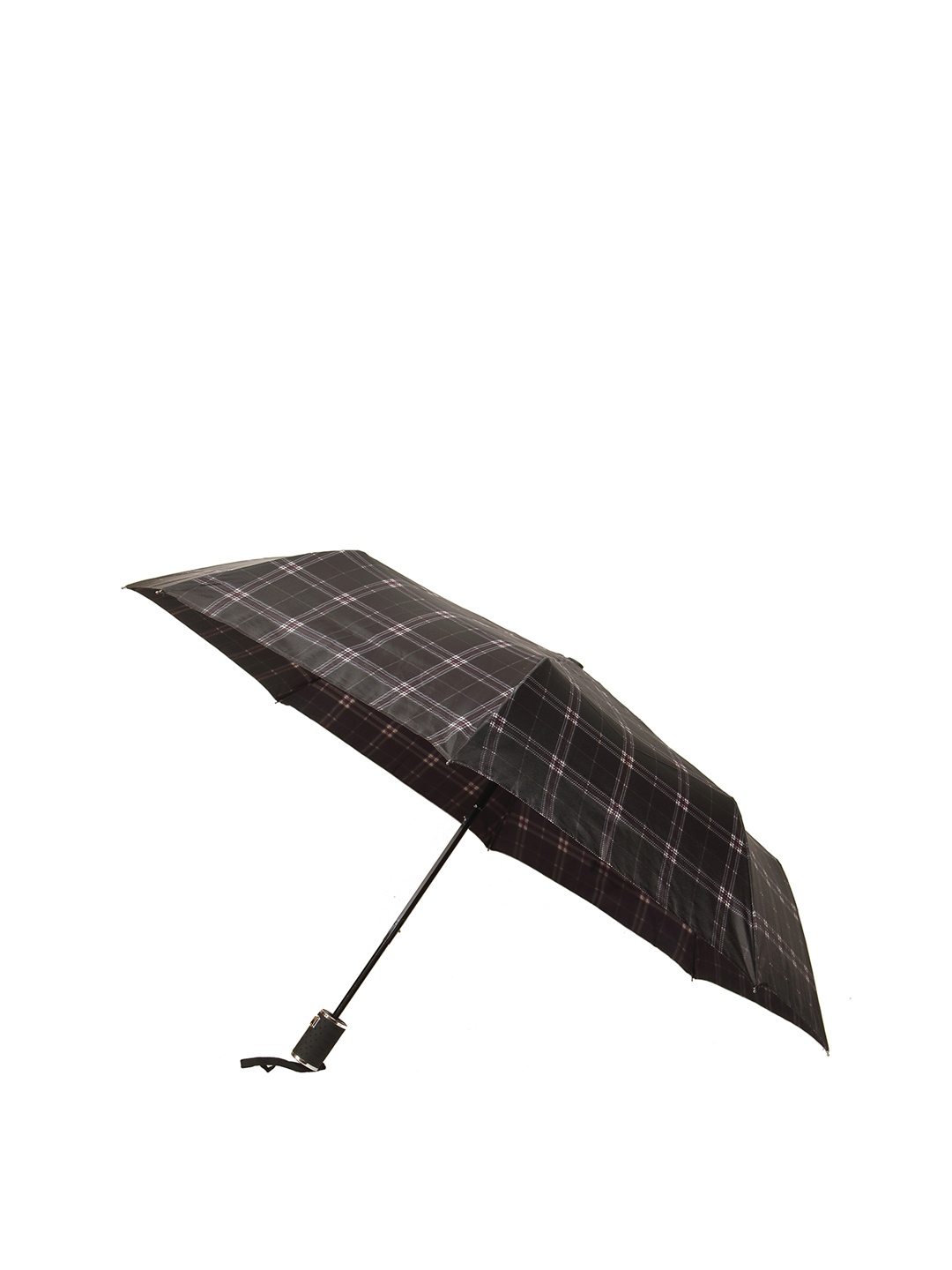 

Calvadoss Men Black & Red Checked 3 Fold Umbrella
