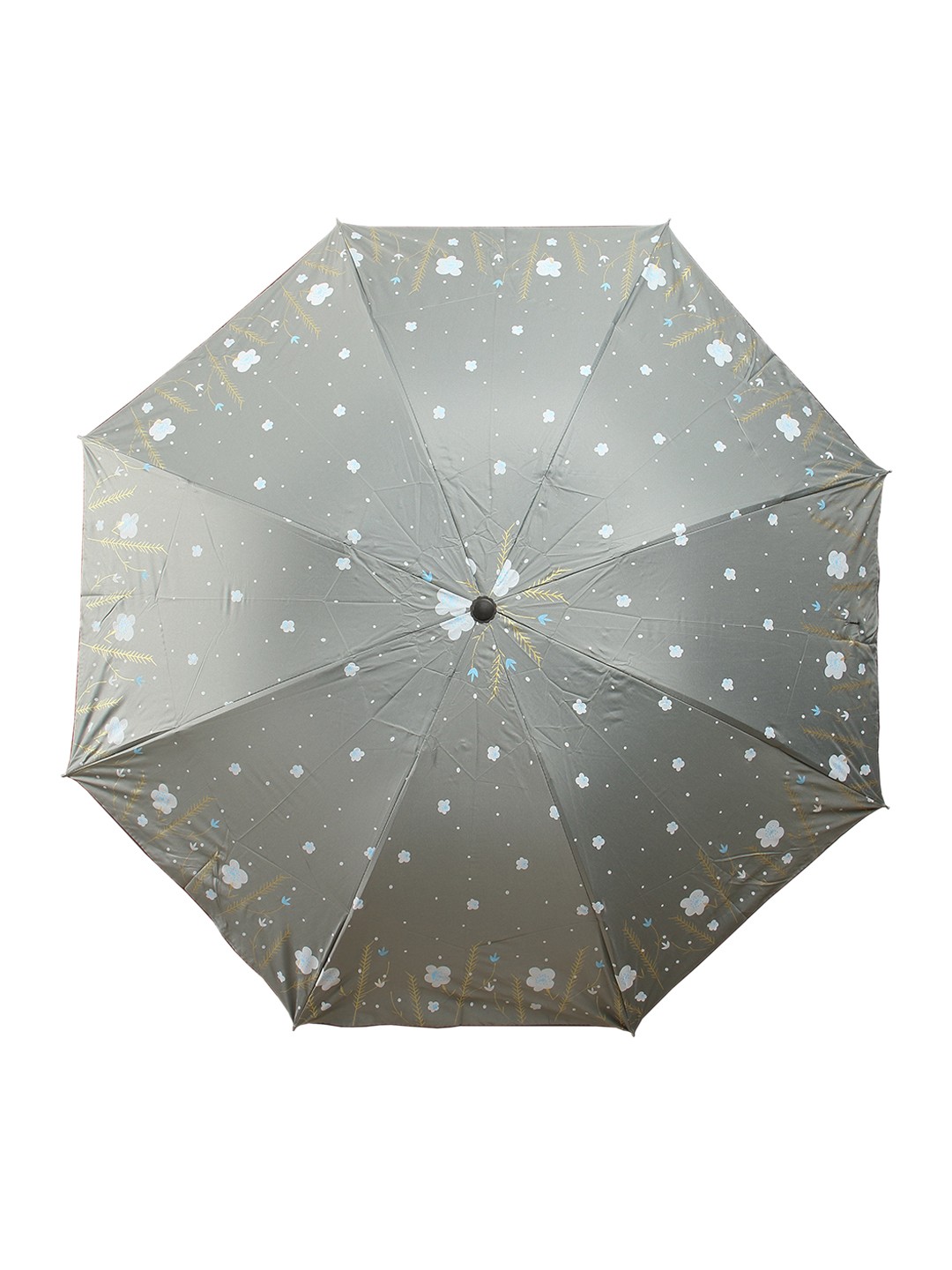 

Calvadoss Women Grey & White Printed 3-Fold Umbrella
