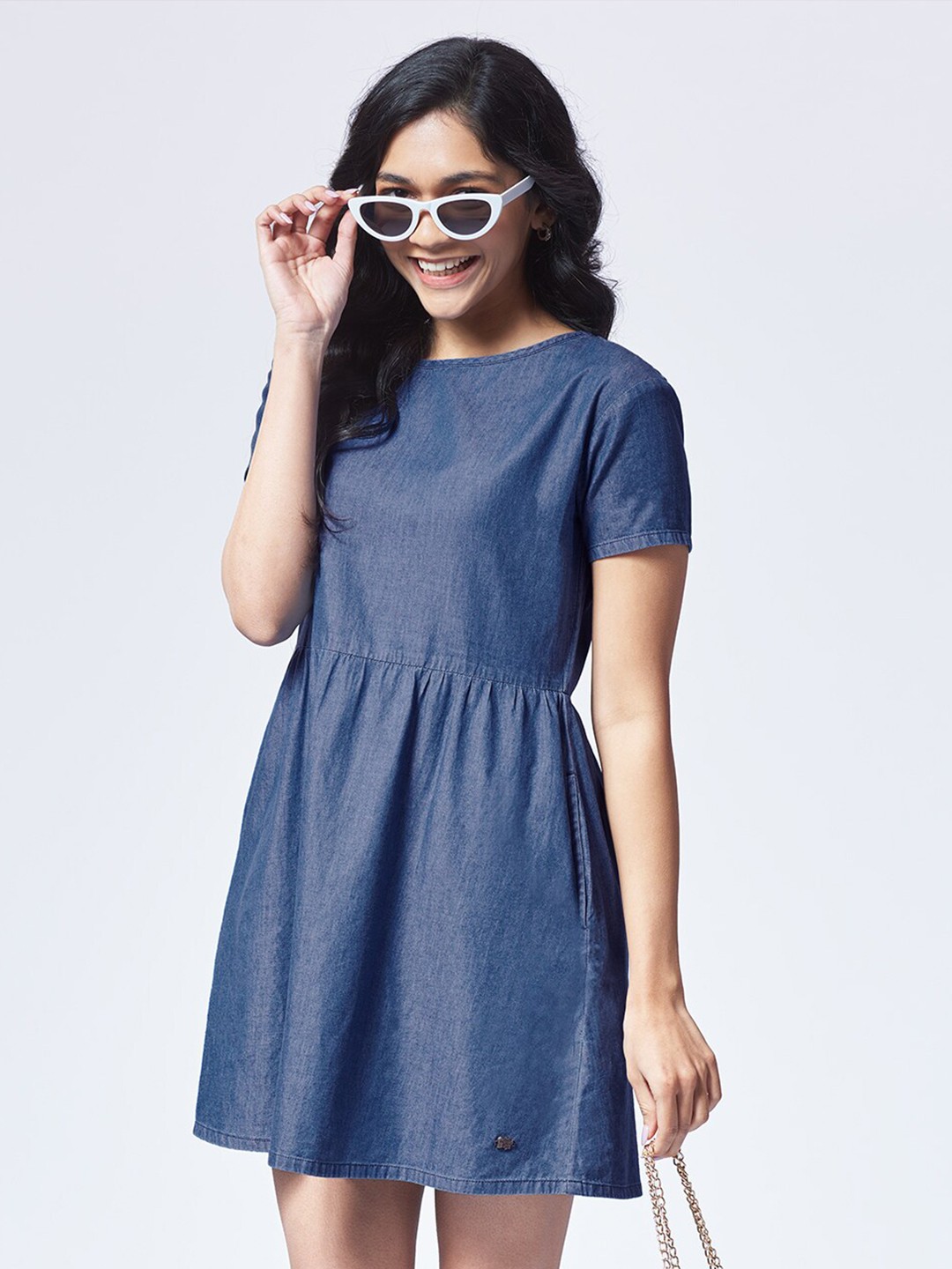 

The Souled Store Blue Denim Dress
