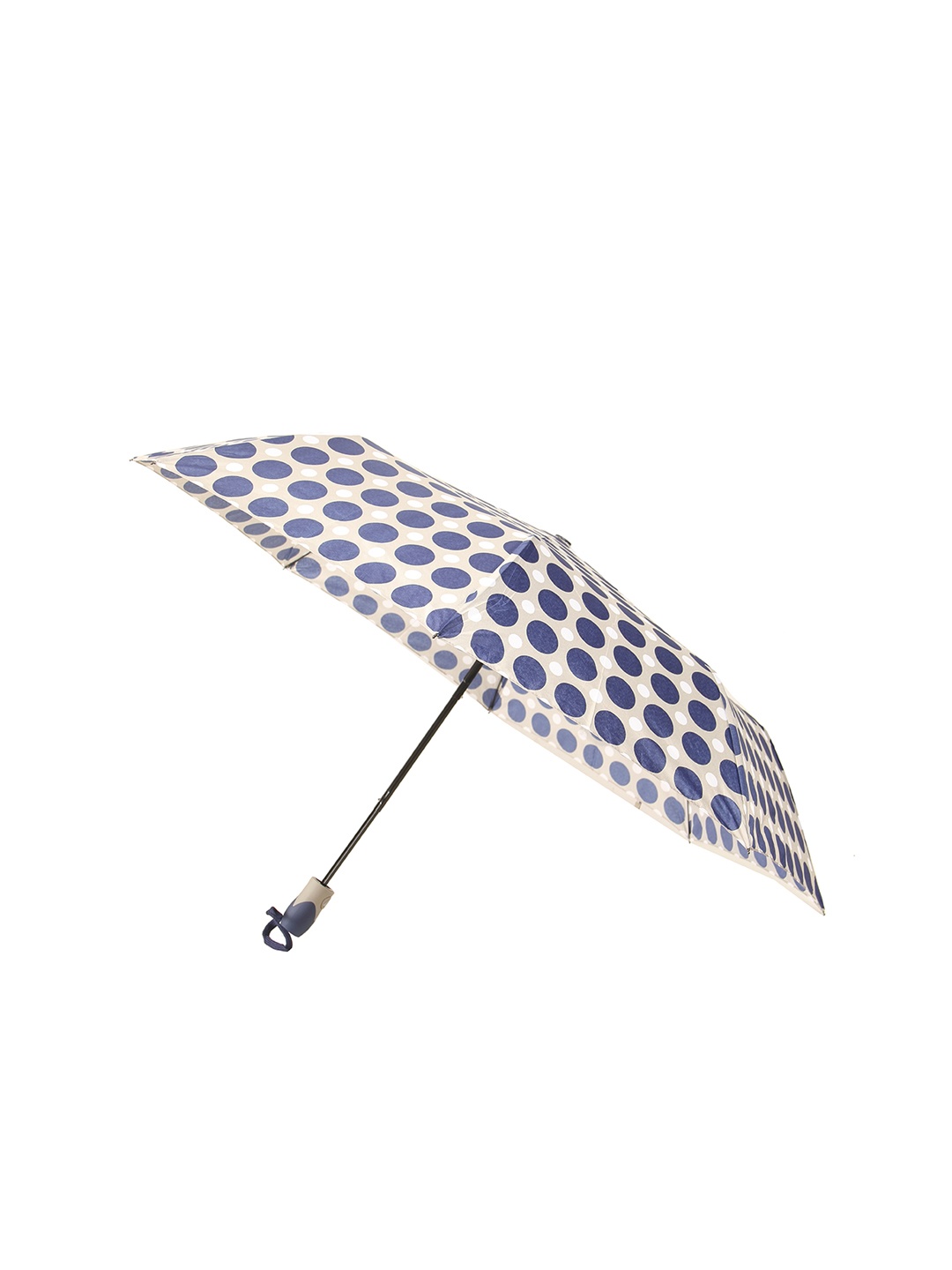 

Calvadoss Navy Blue & Off White Printed Three-Fold Umbrella