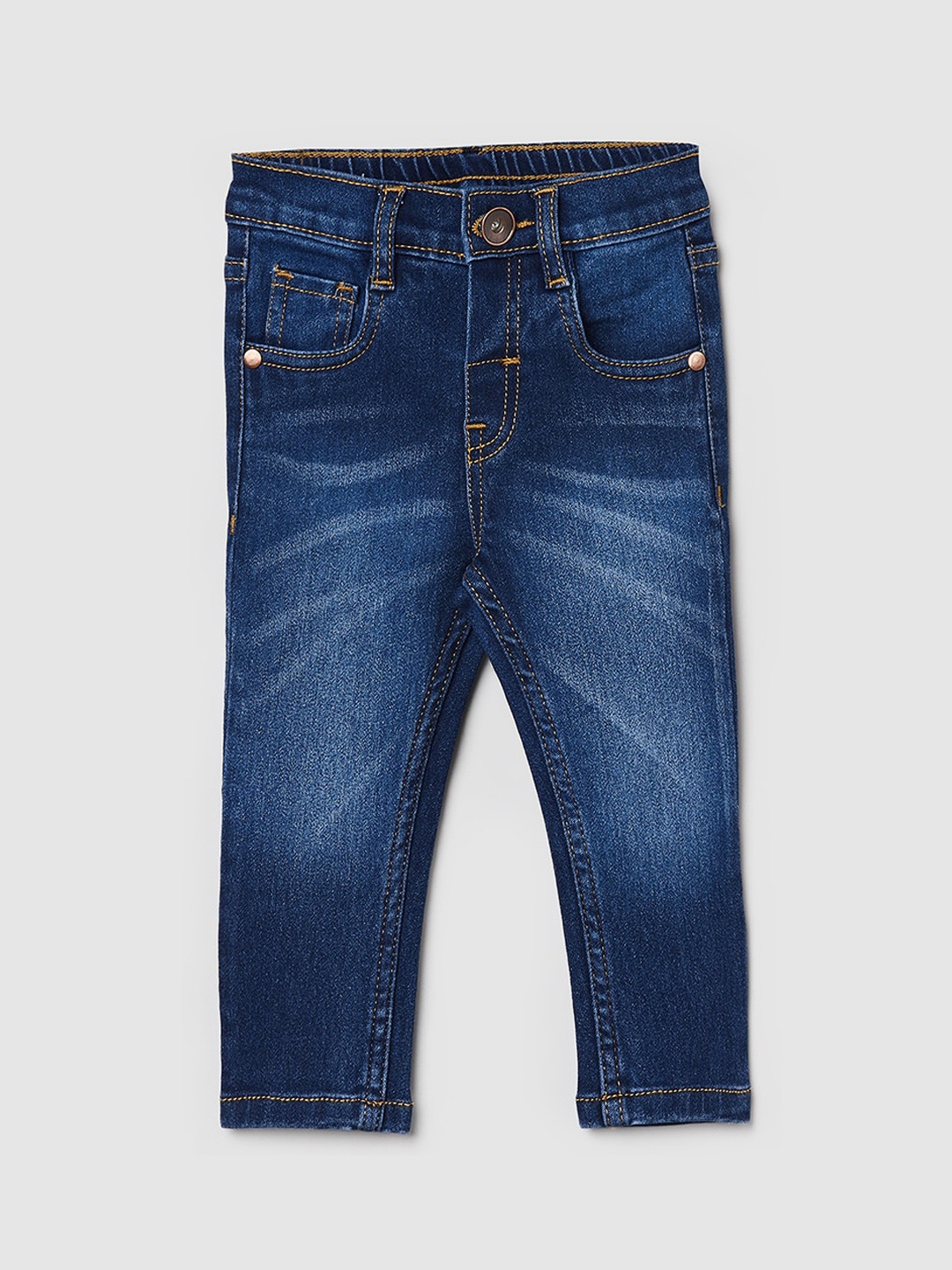 

max Boys Blue Regular Fit Stretchable Jeans