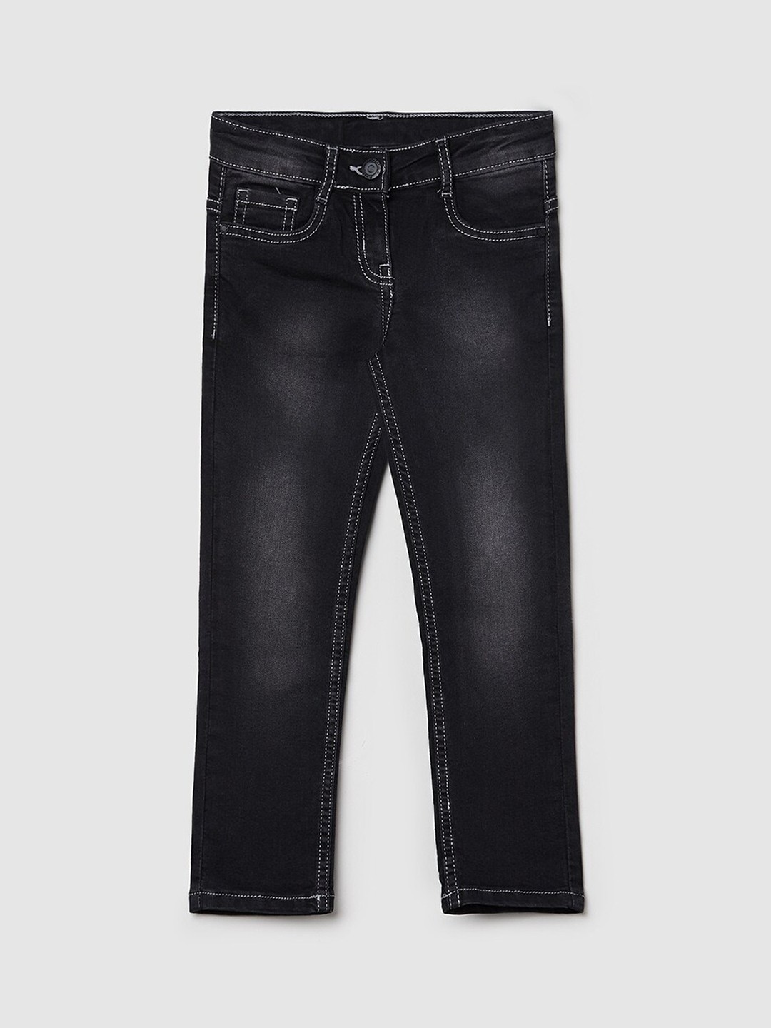 

max Girls Black Light Fade Jeans