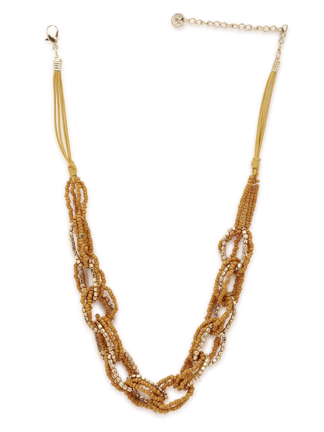 

FOREVER 21 Brown & Grey Linked Statement Necklace
