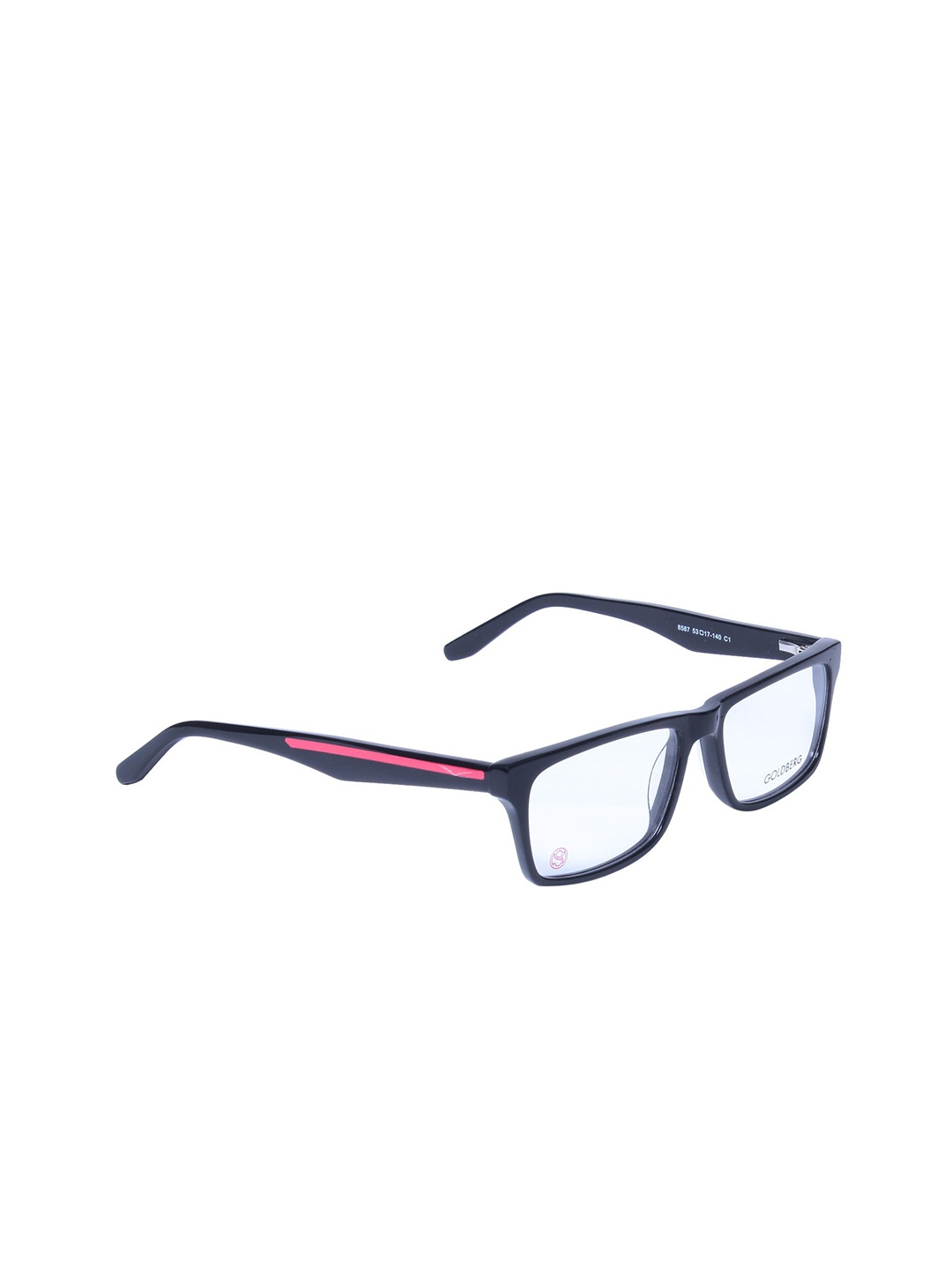 

Gold Berg Unisex Black & Pink Full Rim Rectangle Frames