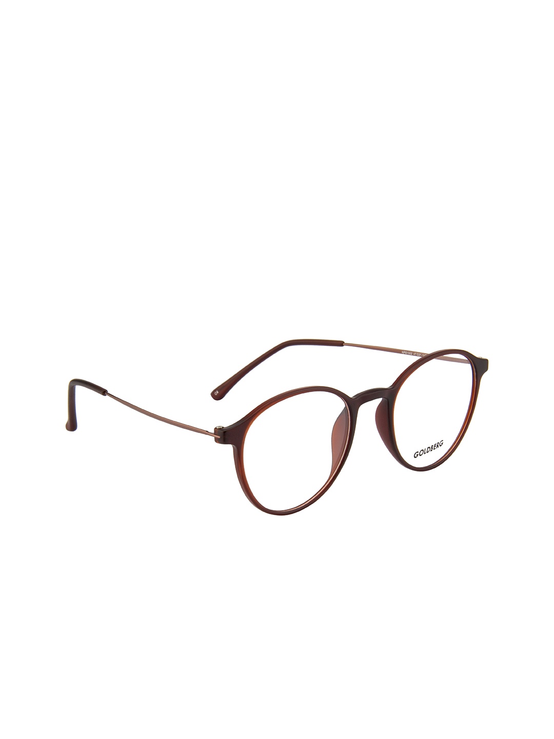 

Gold Berg Unisex Brown Full Rim Round Frames Eyeglasses