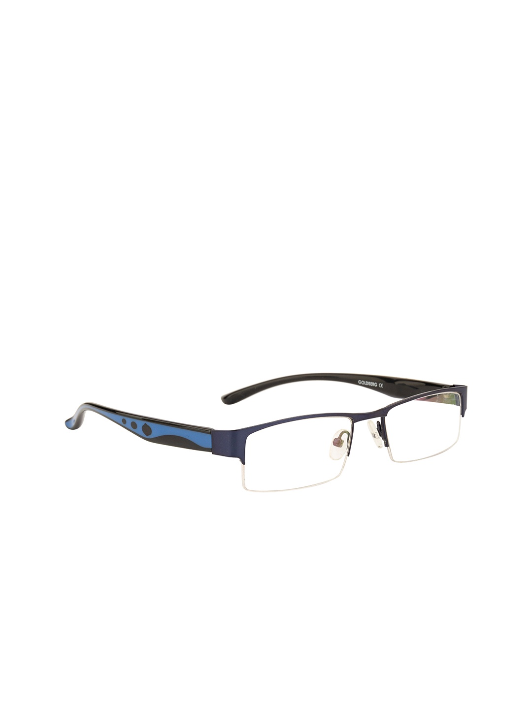 

Gold Berg Unisex Blue Half Rim Rectangle Frames