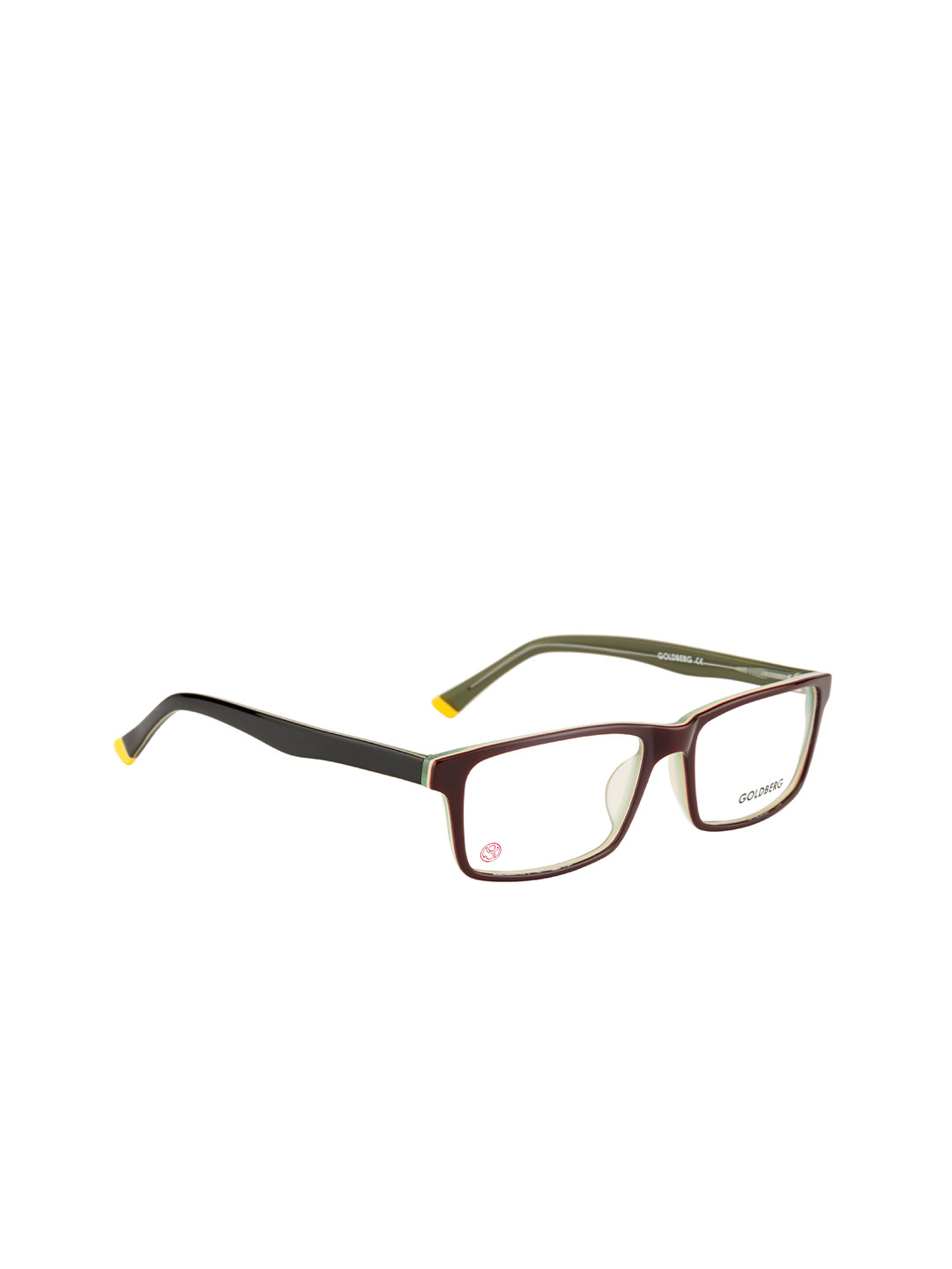 

Gold Berg Unisex Maroon & Green Full Rim Wayfarer Frames