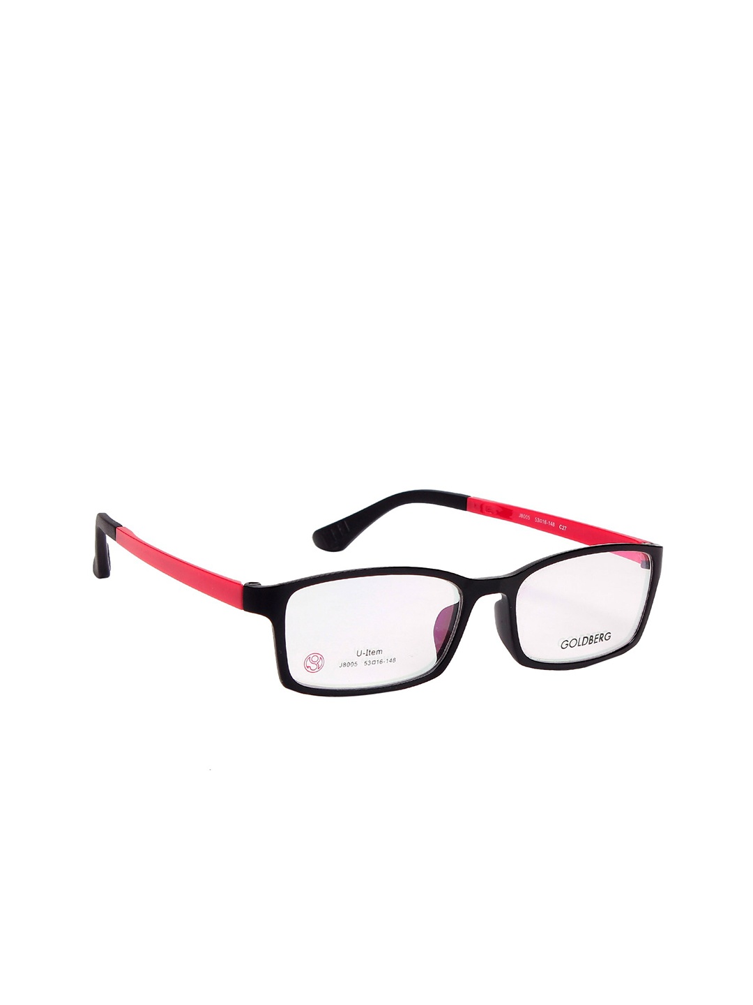 

Gold Berg Unisex Black & Red Full Rim Wayfarer Frames