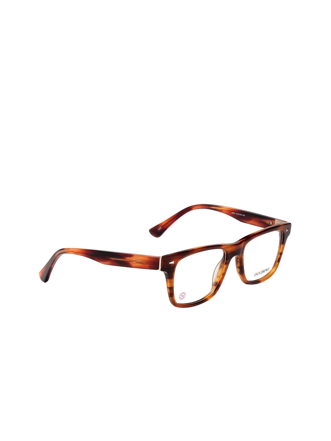 

Gold Berg Unisex Brown Full Rim Rectangle Frames Eyeglasses