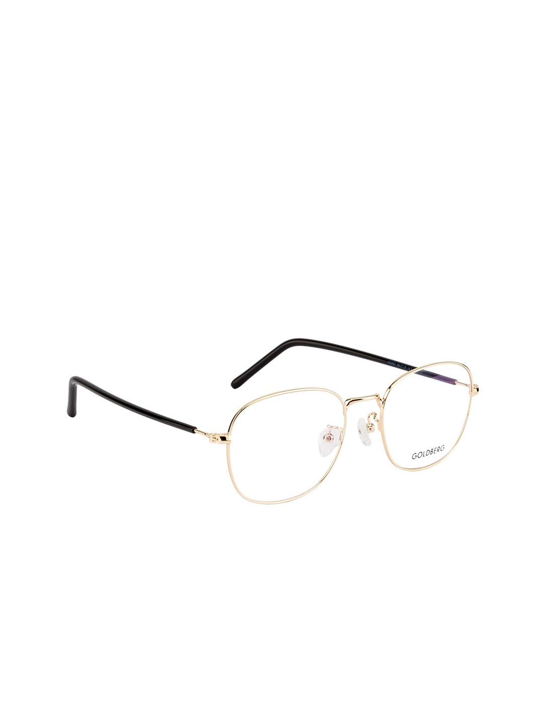 

Gold Berg Unisex Gold-Toned & Black Full Rim Round Frames