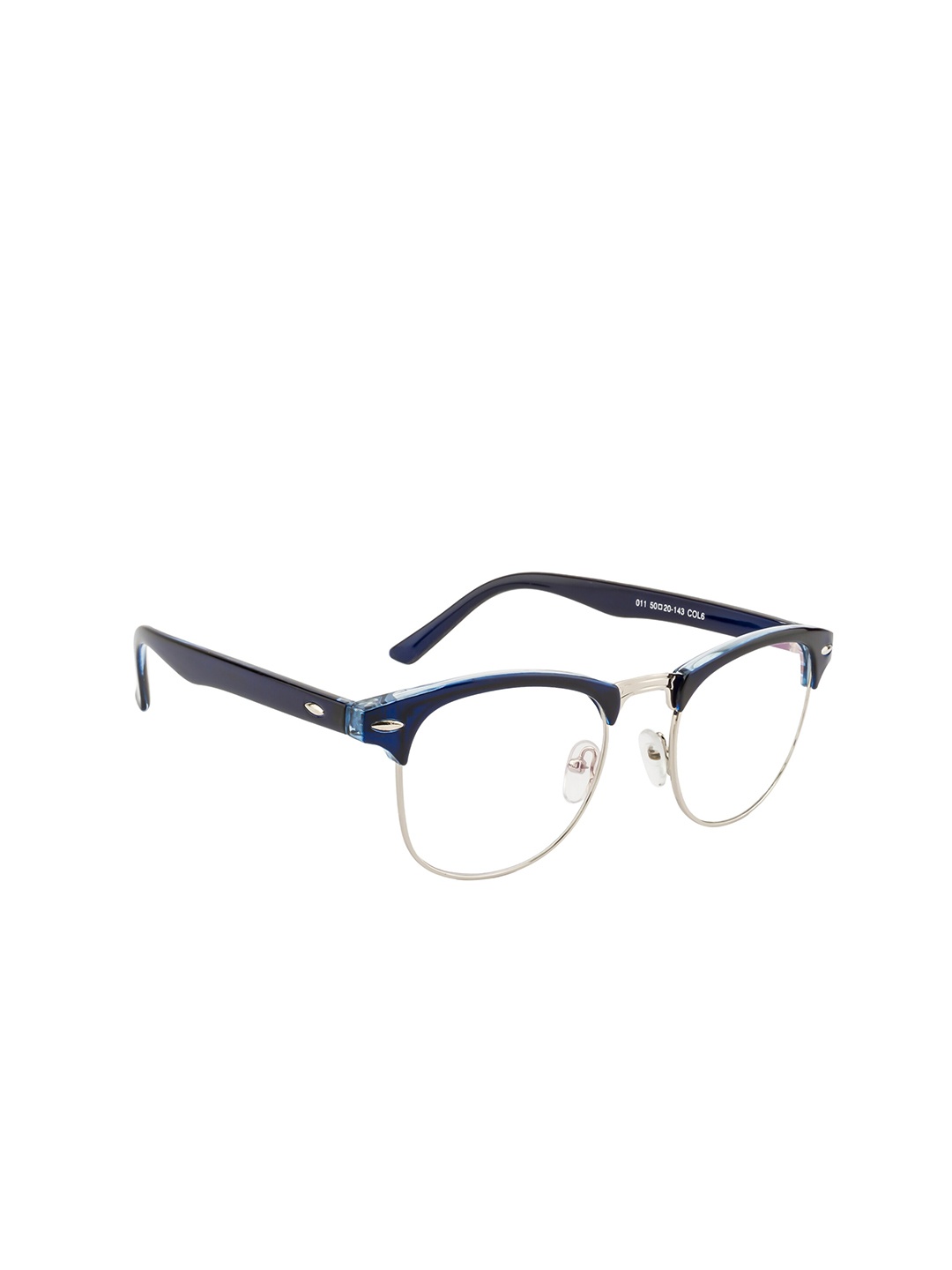 

Gold Berg Unisex Blue Half Rim Browline Frames