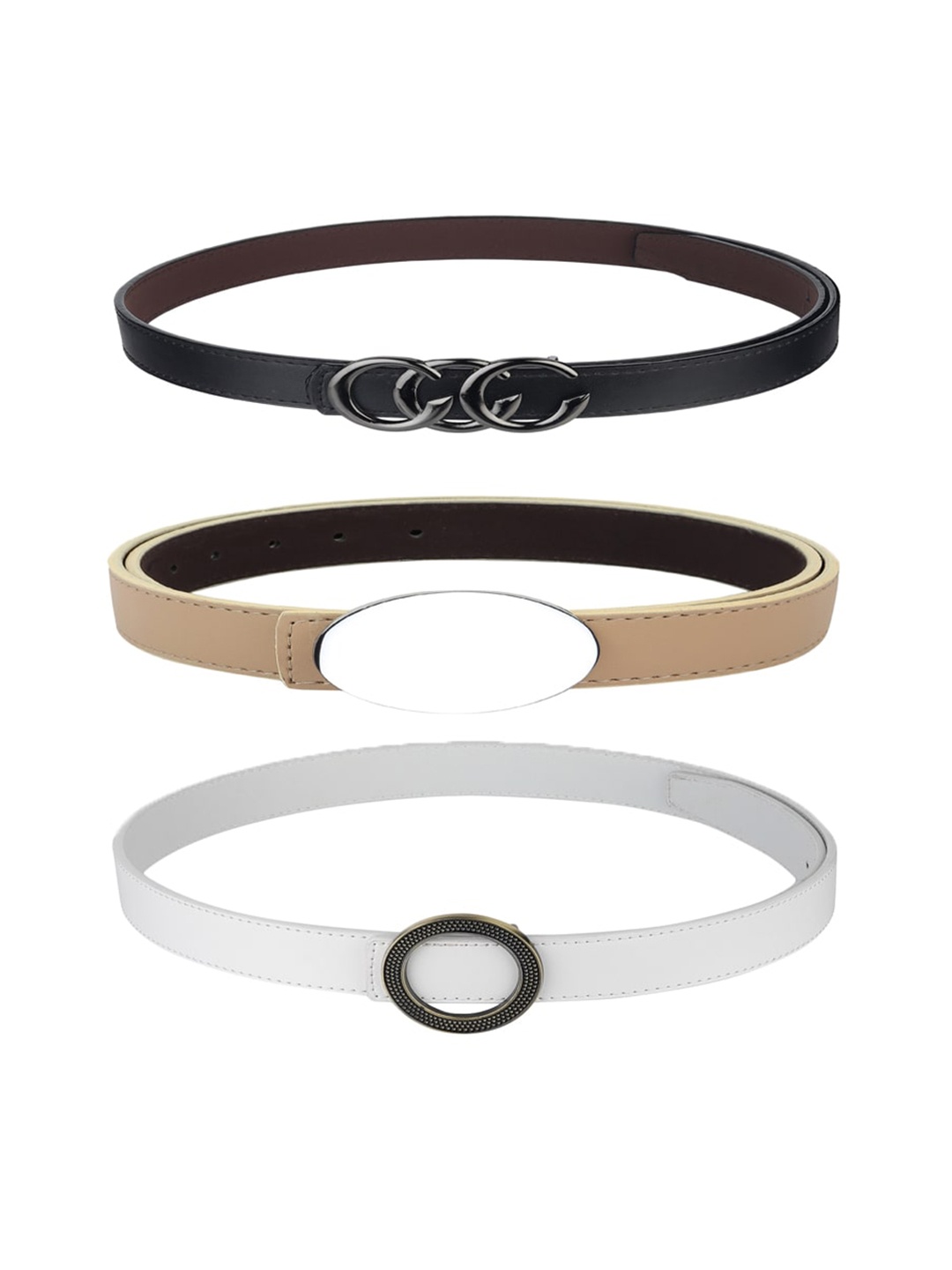 

Kastner Women Set of 3 Brown & Black Belt