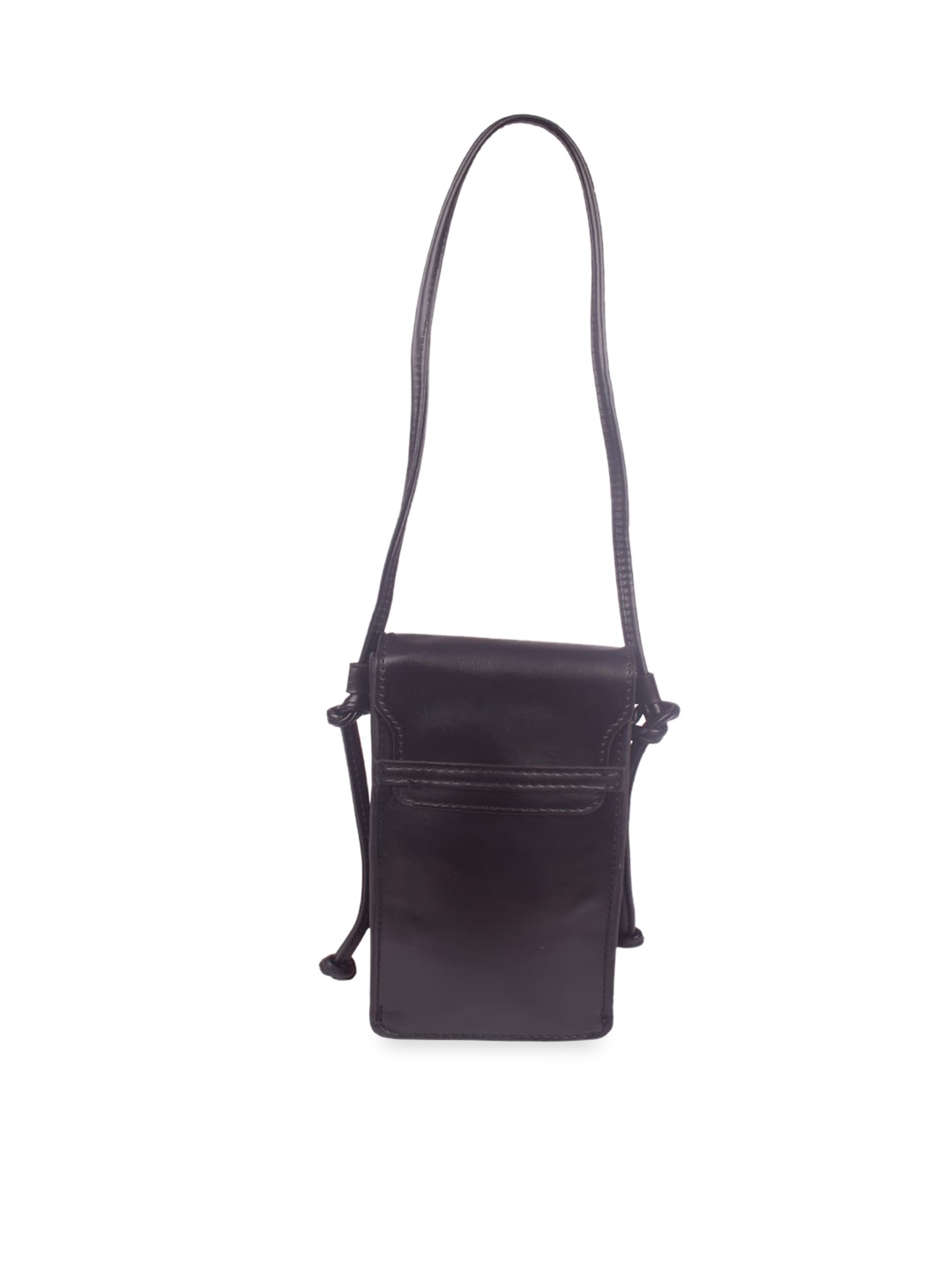 

Bagkok Women Black Solid PU Structured Sling Bag