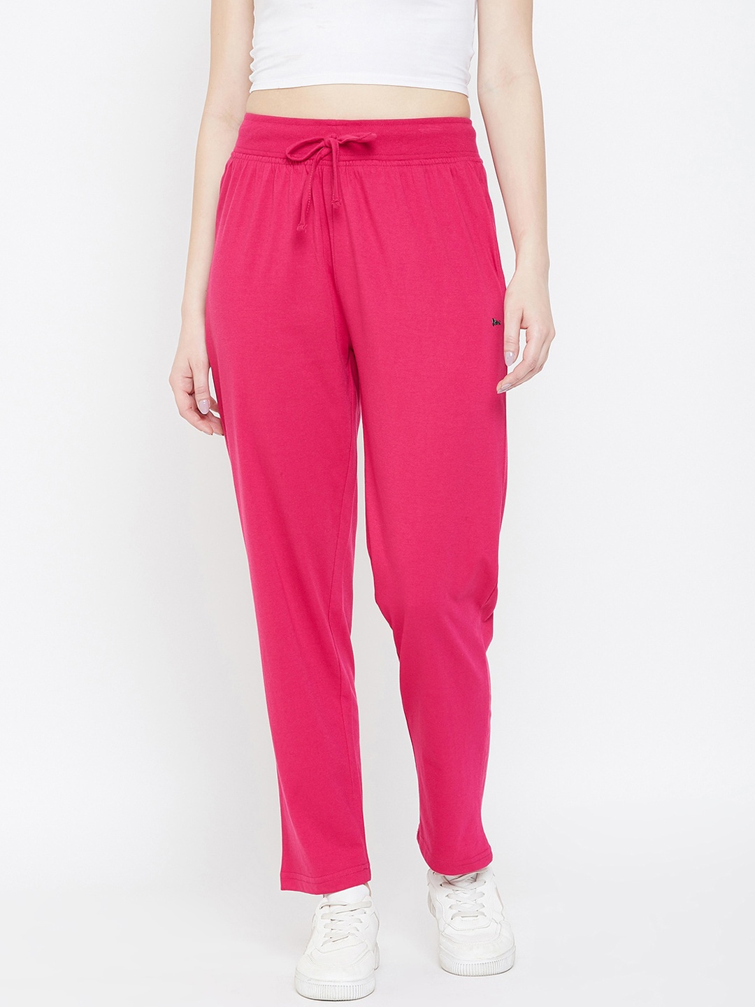 

Okane Women Pink Solid Cotton Track Pants