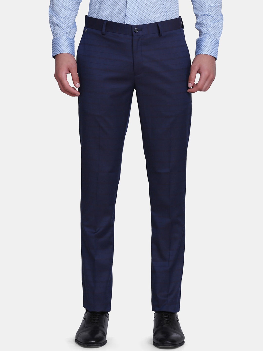 

Blackberrys Men Navy Blue Skinny Fit Trousers