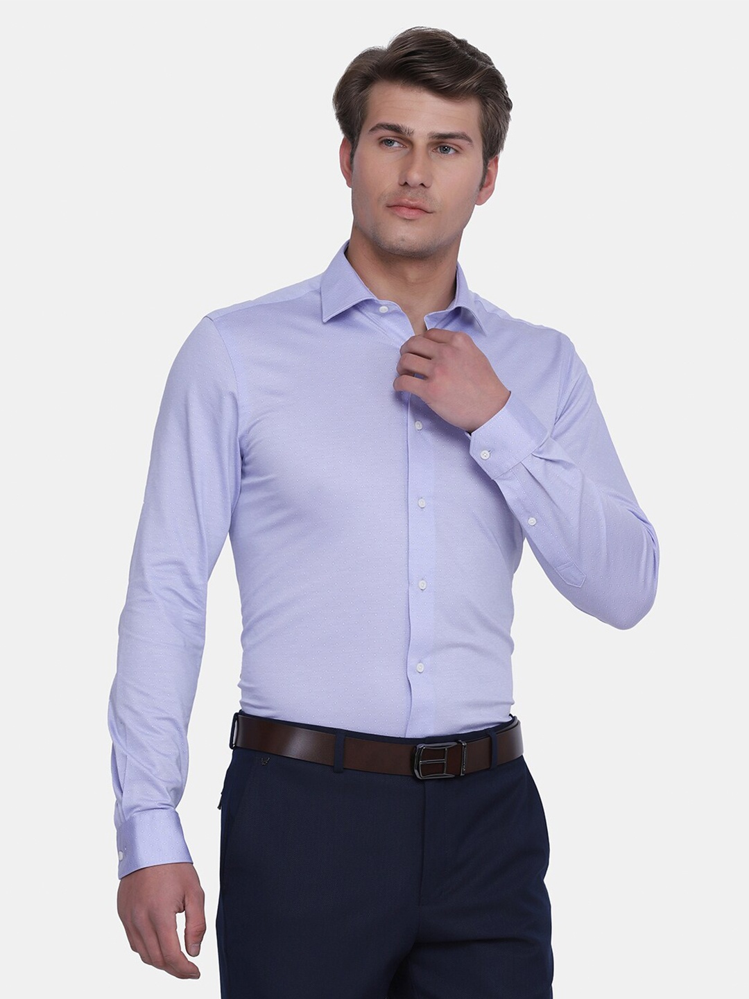 

Blackberrys Men Purple Slim Fit Cotton Formal Shirt